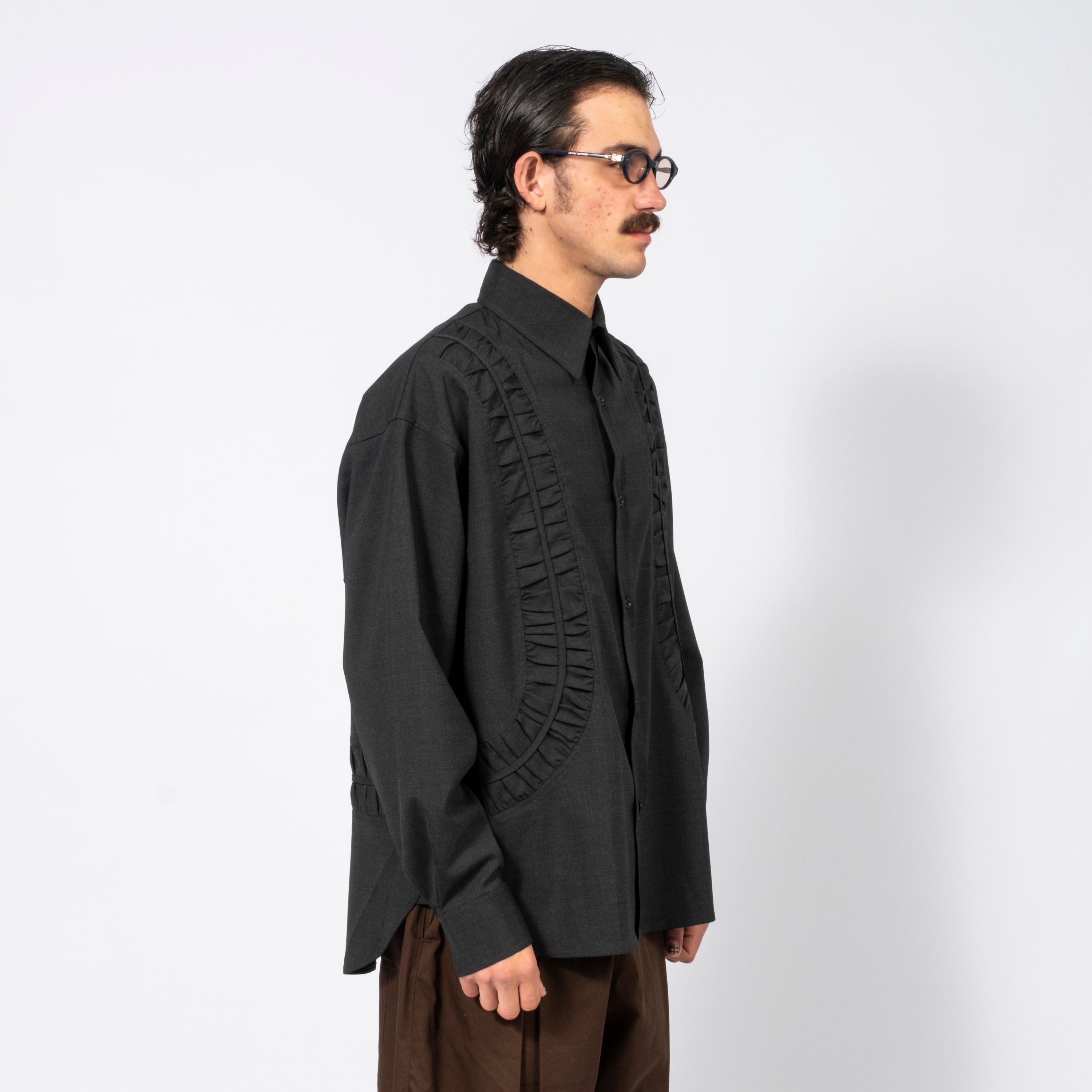 [SAGE NATION] FOSSIL SHIRT _ CHARCOAL