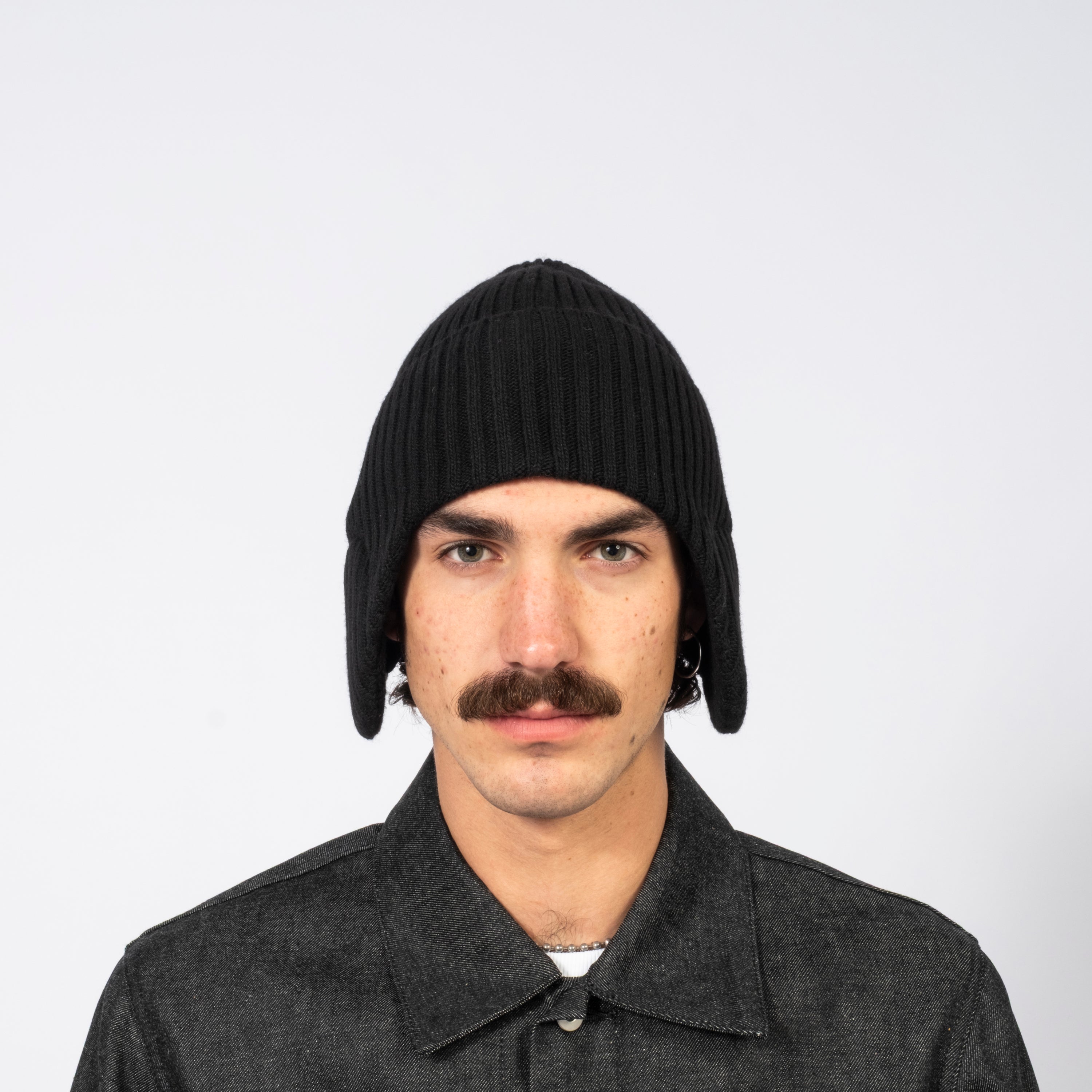 [SAGE NATION] FLAP BEANIE _ BLACK