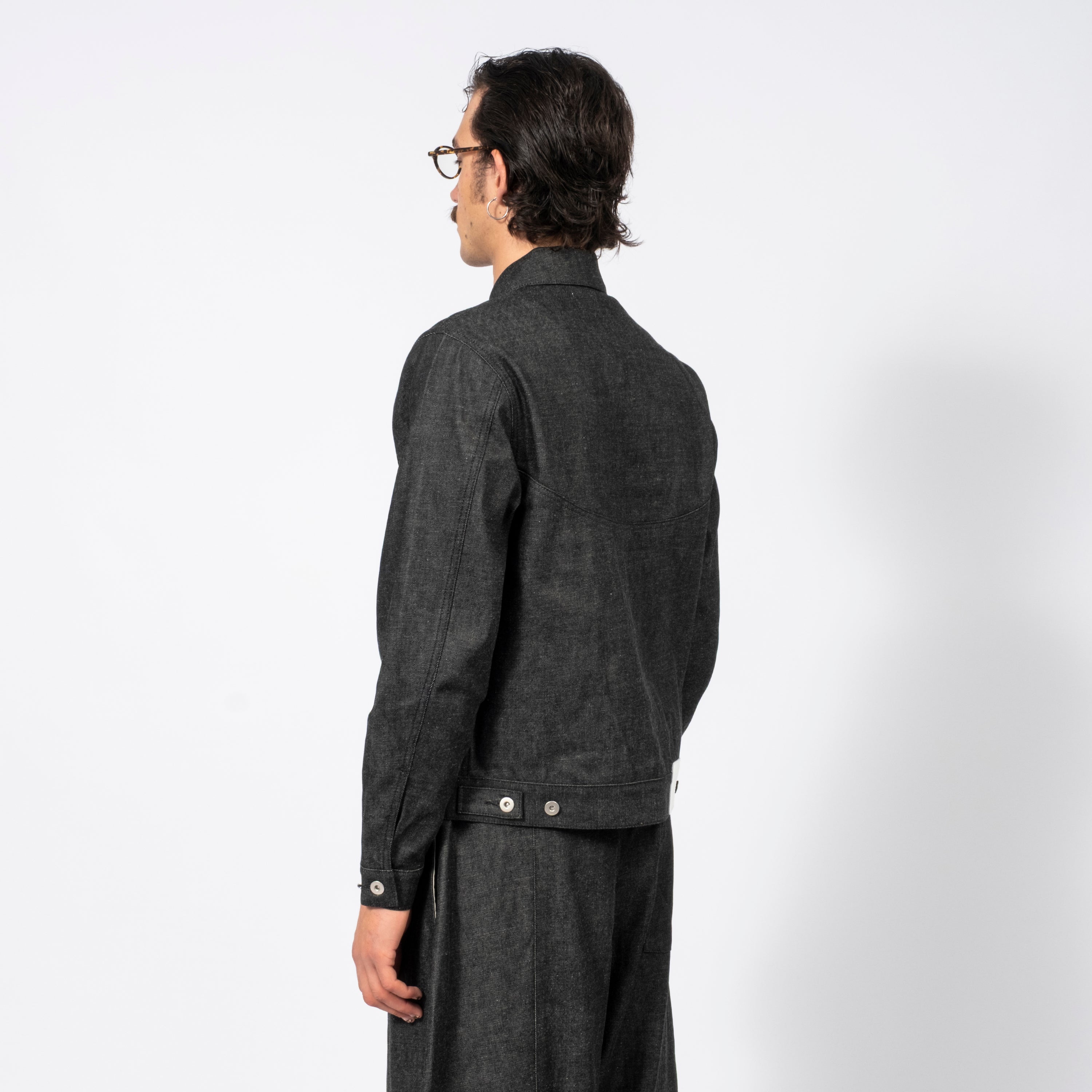 SAGE NATION] DENIM JIJI JACKET _ RAW BLACK