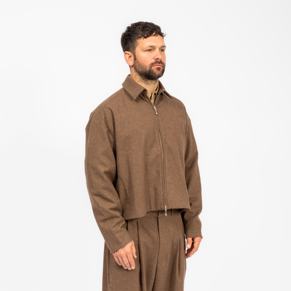 [MERELY MADE] NOMADIC CROPPED JACKET _ SMOKED OAK