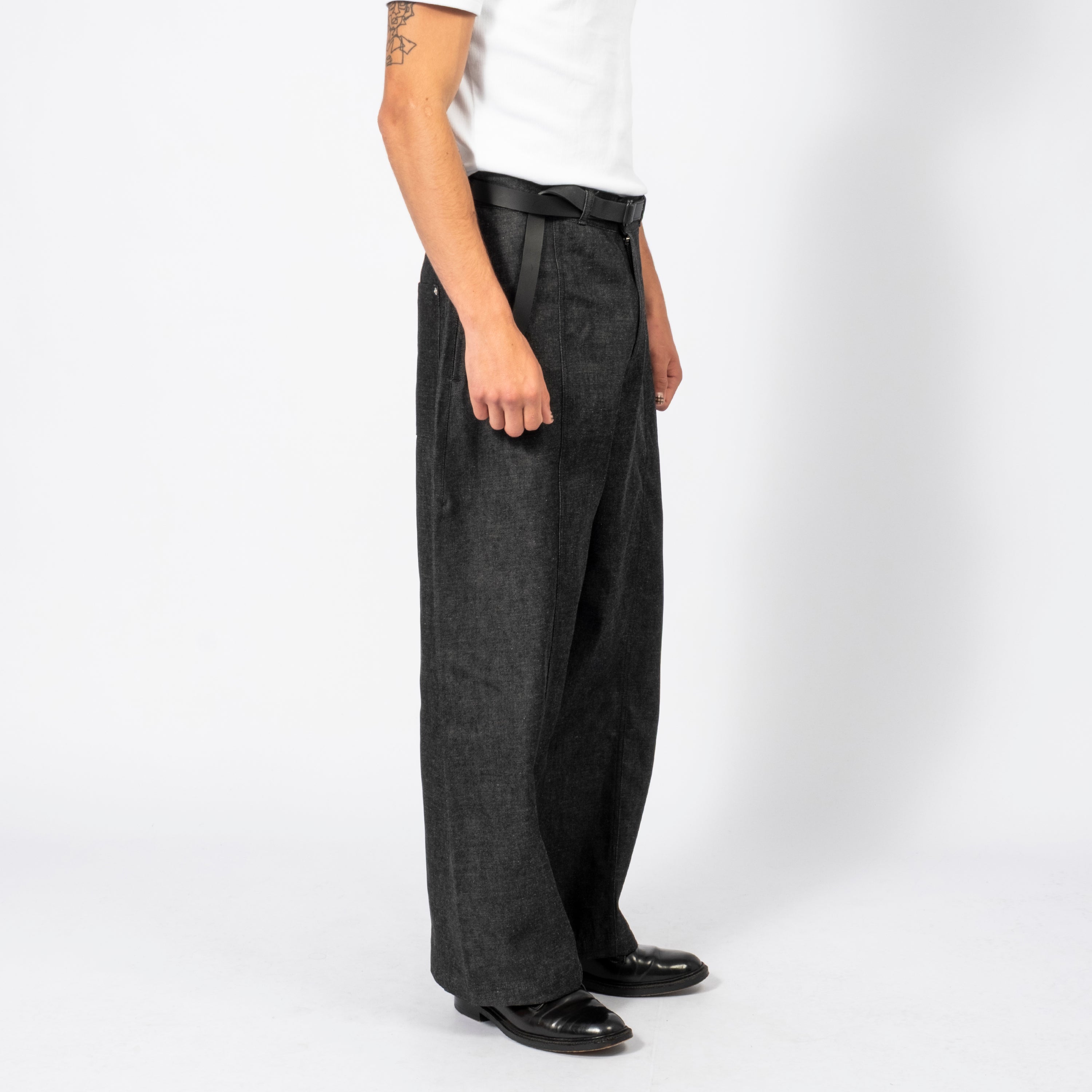 [SAGE NATION] WELT TROUSER _ RAW BLACK