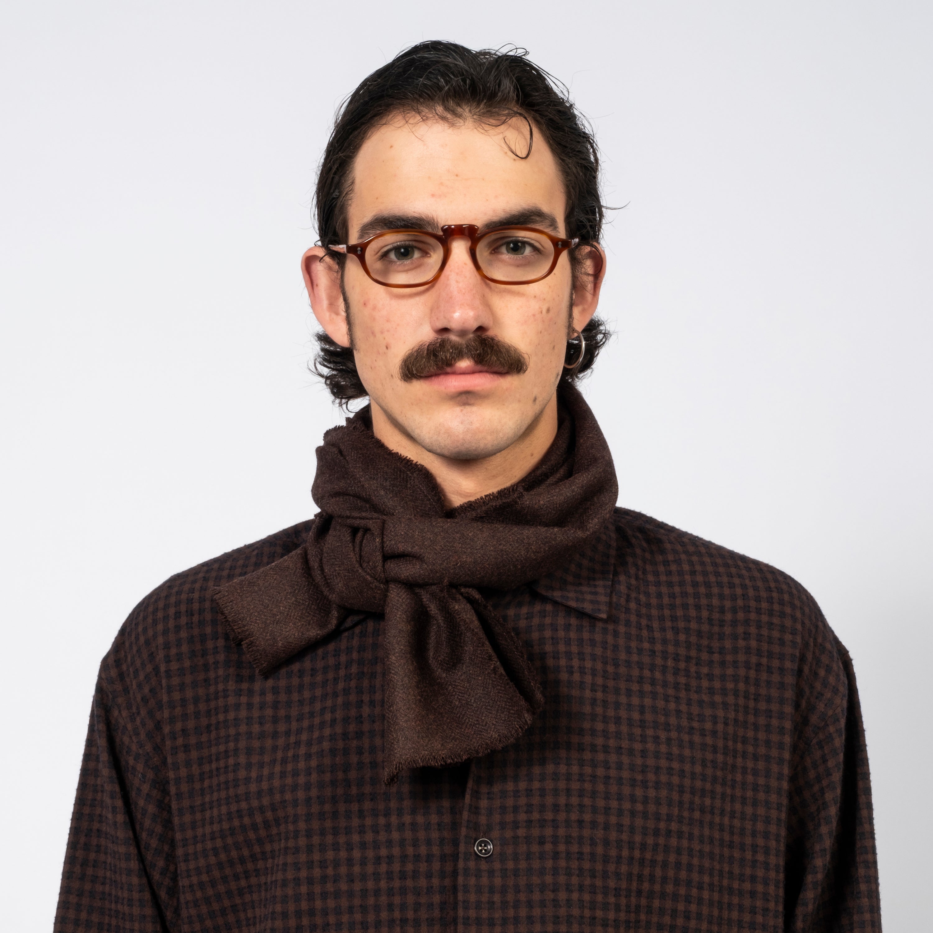 [SAGE NATION] SCARF _ MOCHA HERRINGBONE