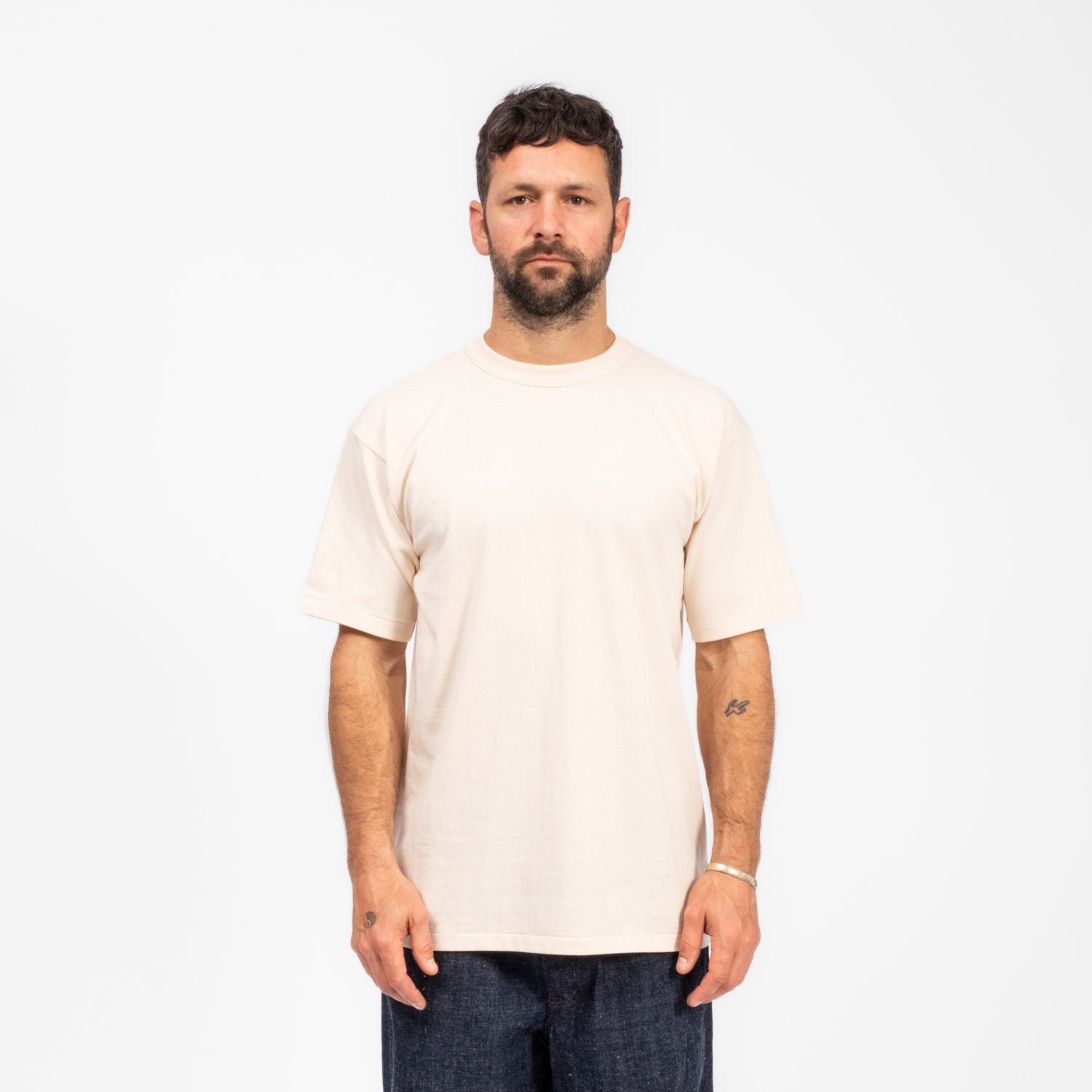 [NIGEL CABOURN] 2PACK GYM T-SHIRT _ IVORY