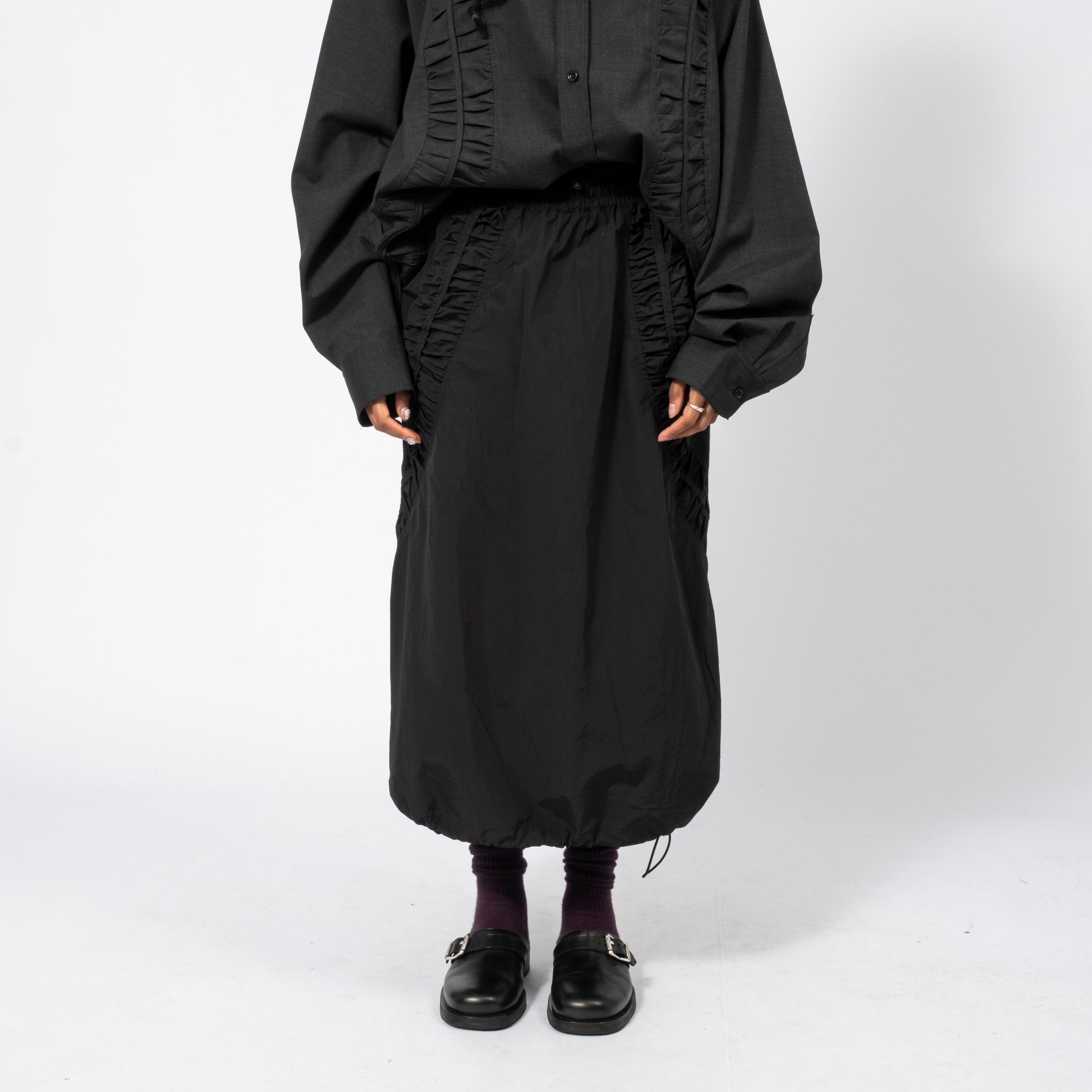 [SAGE NATION] FOSSIL SKIRT _ BLACK