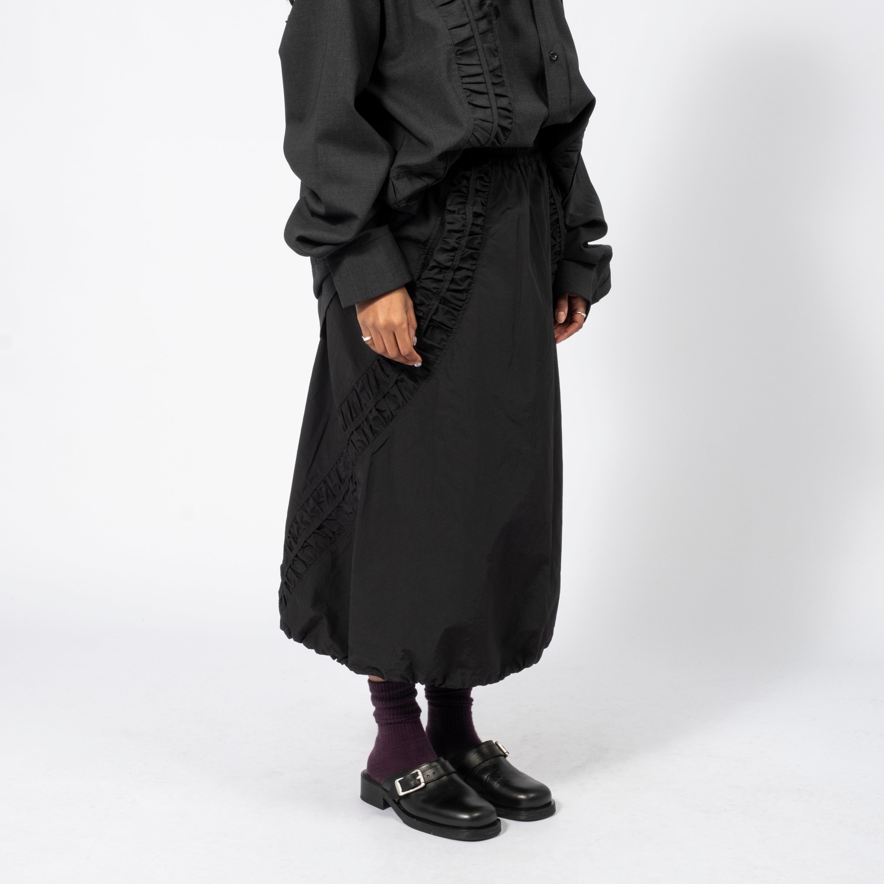 [SAGE NATION] FOSSIL SKIRT _ BLACK