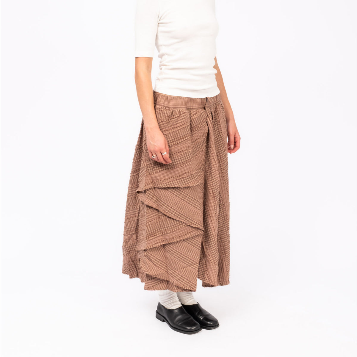 [YMC] TLC SKIRT _ BROWN MULTI