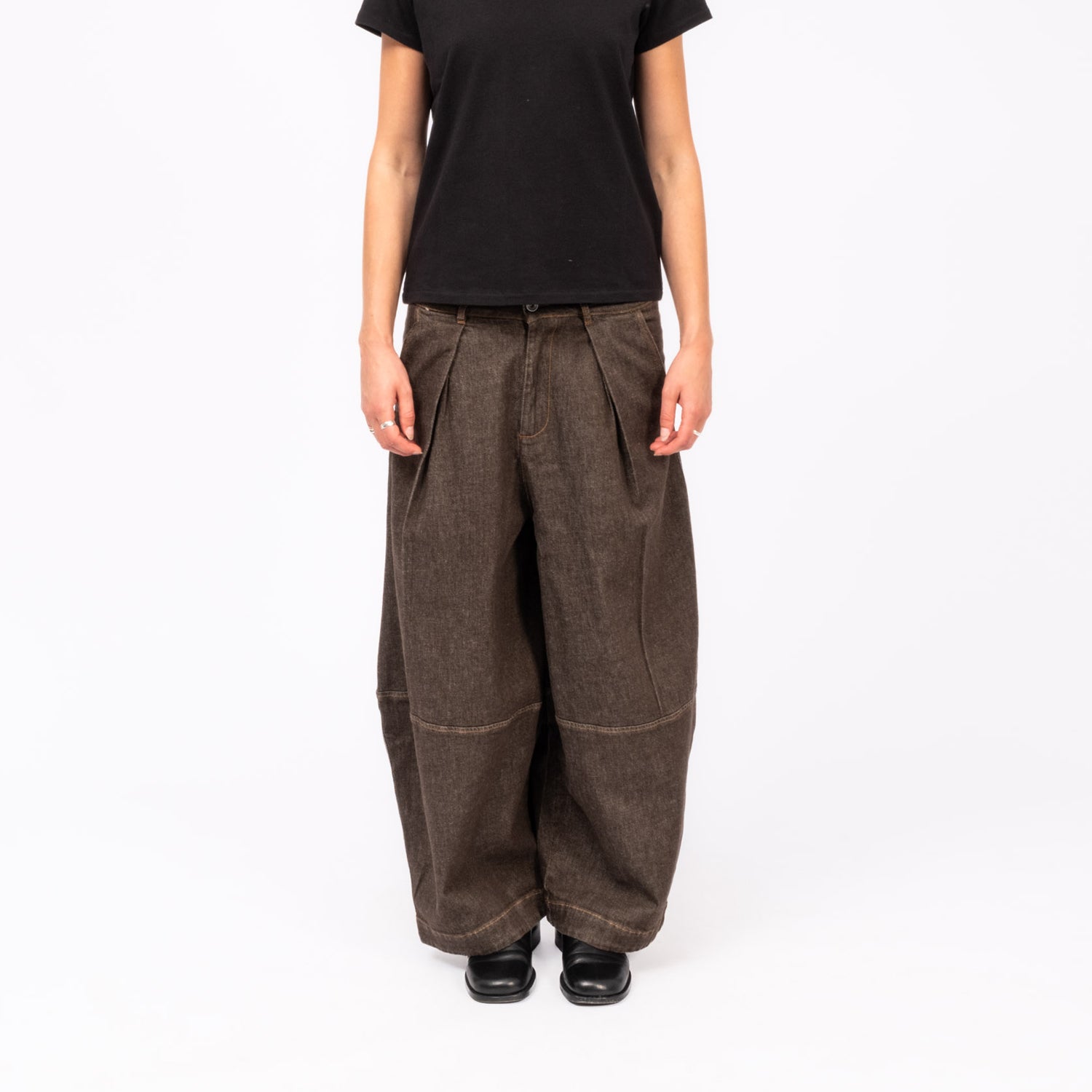 [YMC] WOMEN DEADBEAT TROUSER SOFT DENIM _ BROWN
