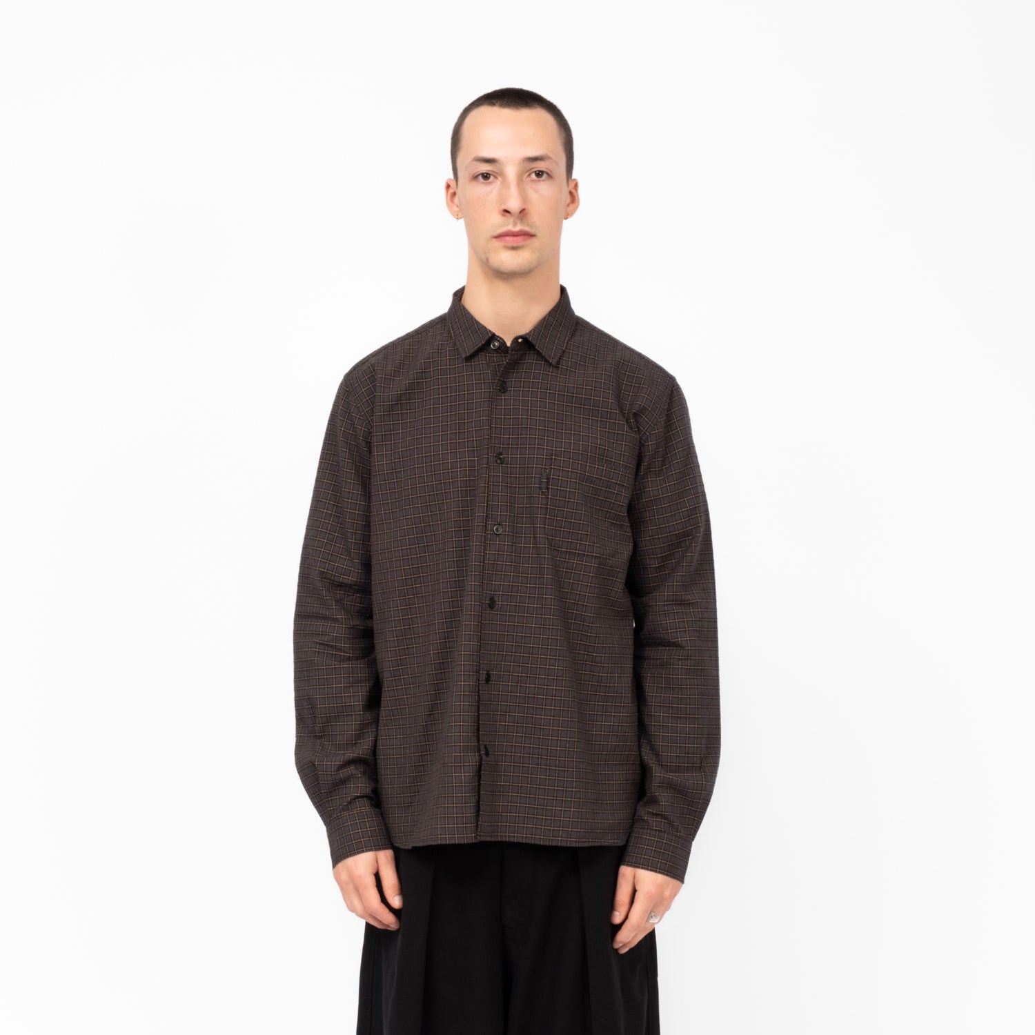 [YMC] CURTIS SHIRT _ GREY MULTI