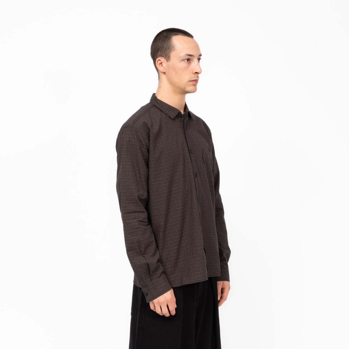 [YMC] CURTIS SHIRT _ GREY MULTI