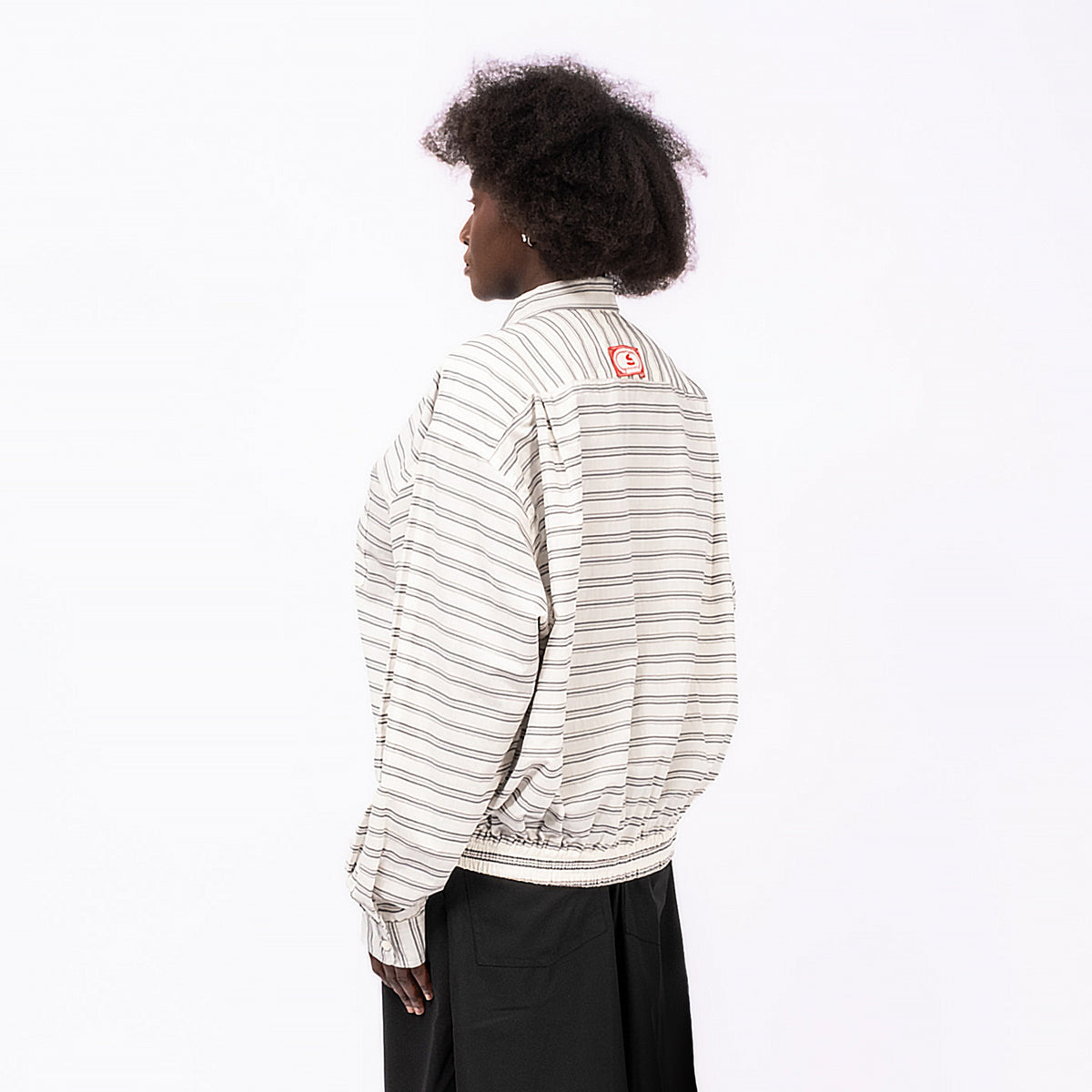 [SILLAGE] BANSHU ORI RIBBED SHIRTS _ HORIZONTAL STRIPES