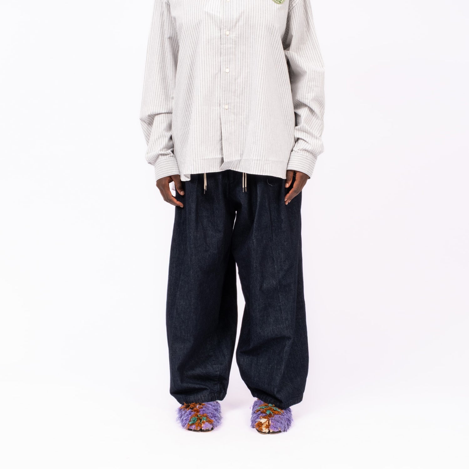 [SILLAGE] CIRCULAR PANTS DENIM _ ONE WASH