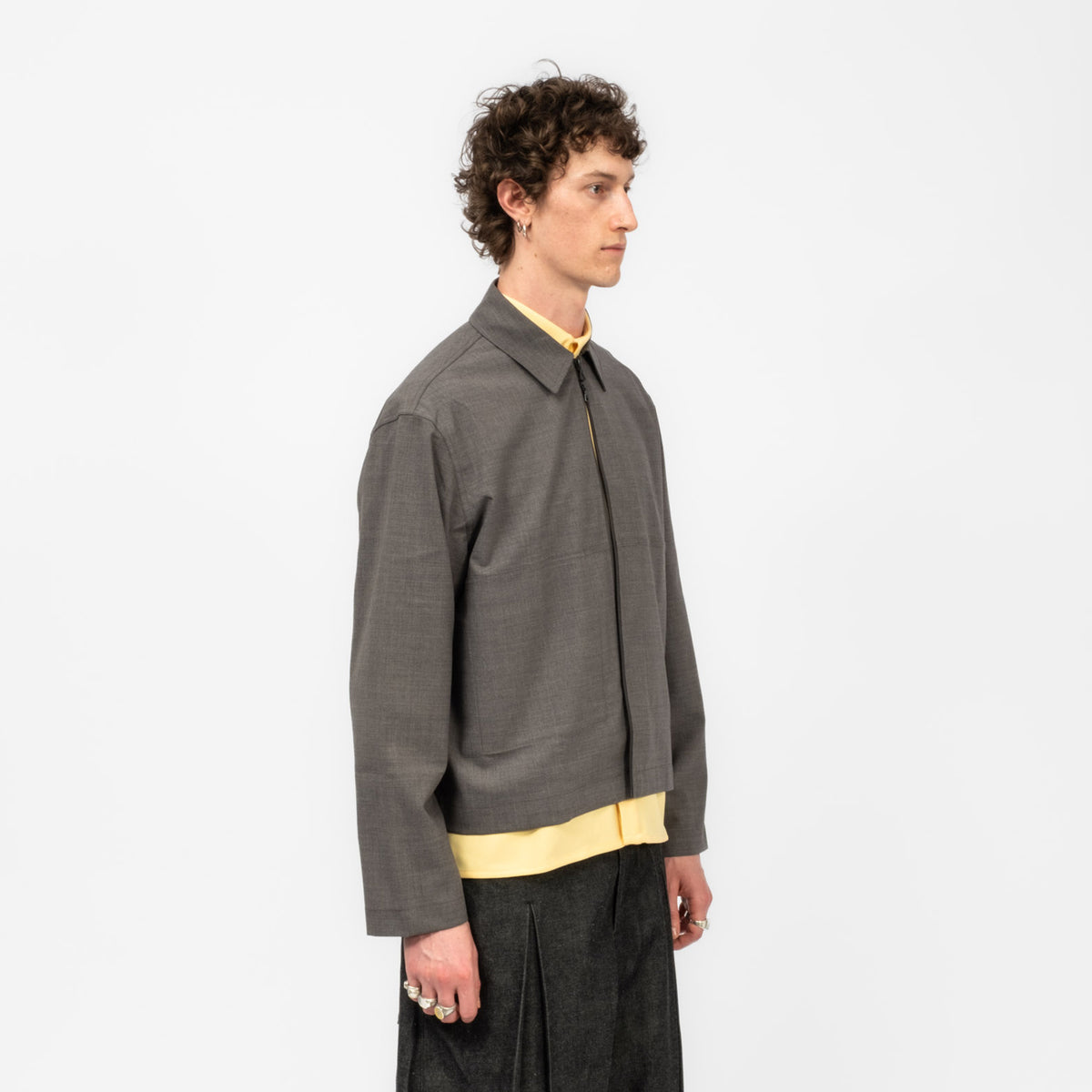 [SAGE NATION] PETROL JACKET _ LIGHT GREY