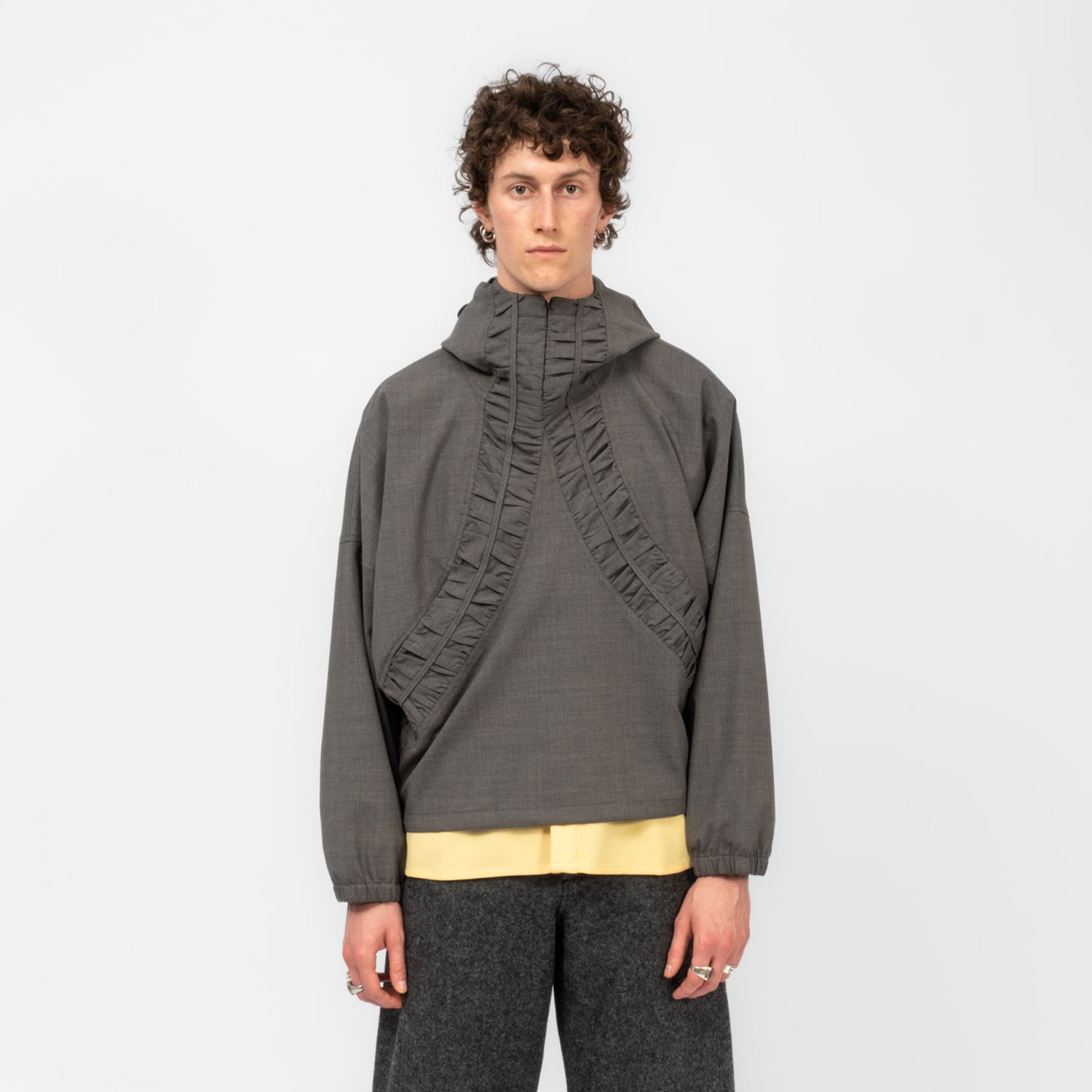 [SAGE NATION] FOSSIL SMOCK _ LIGHT GREY