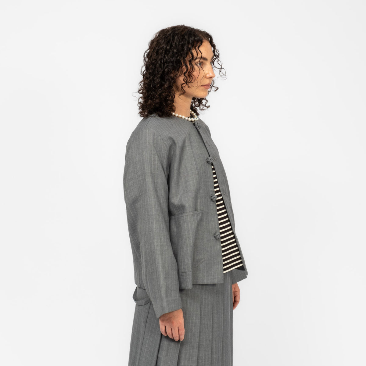 [RHODOLIRION] RAILWAYS DRIVER JACKET GABARDINE _ GREY