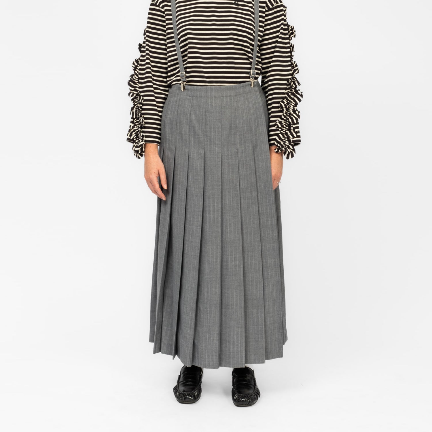 [RHODOLIRION] SUSPENDER KILT _ GREY