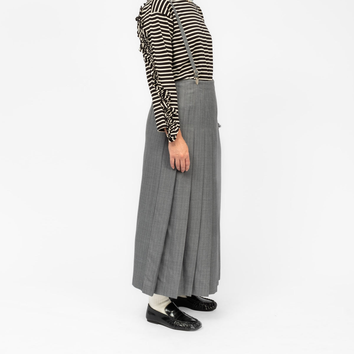 [RHODOLIRION] SUSPENDER KILT _ GREY
