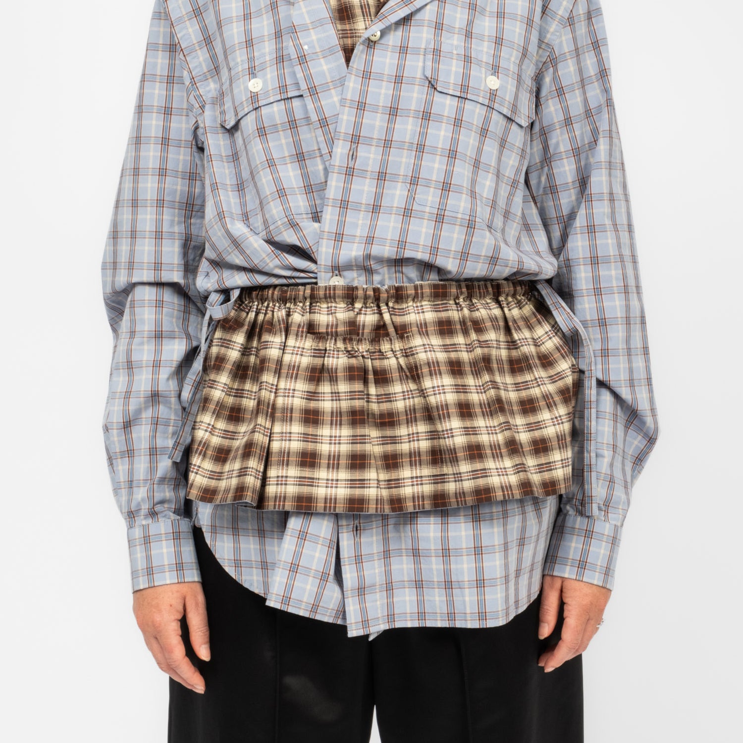 [RHODOLIRION] VARIATION APRON _ SAX/BROWN