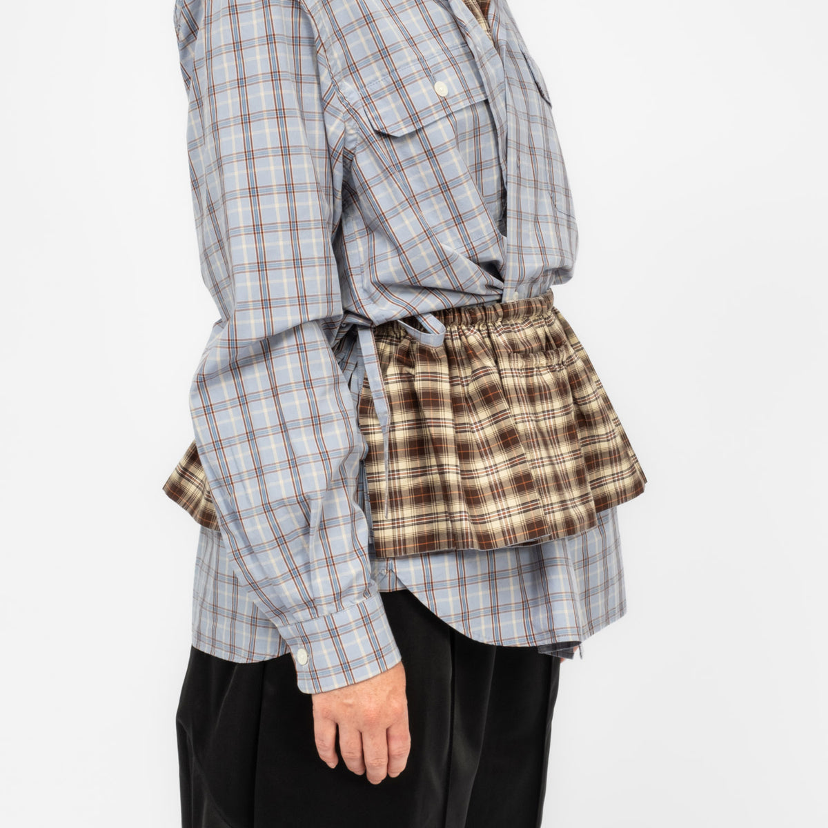 [RHODOLIRION] VARIATION APRON _ SAX/BROWN
