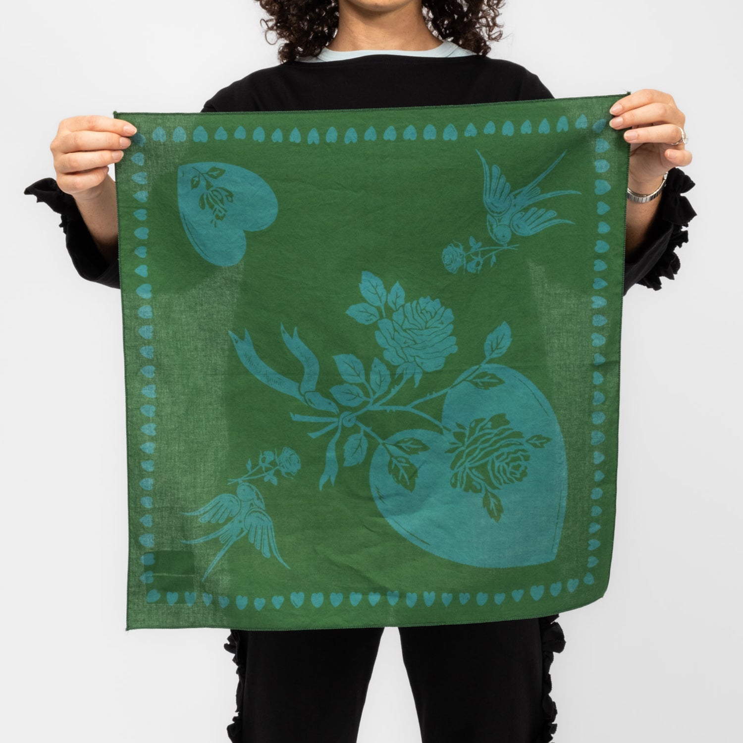 [RHODOLIRION] HANDKERCHIEF _ GREEN