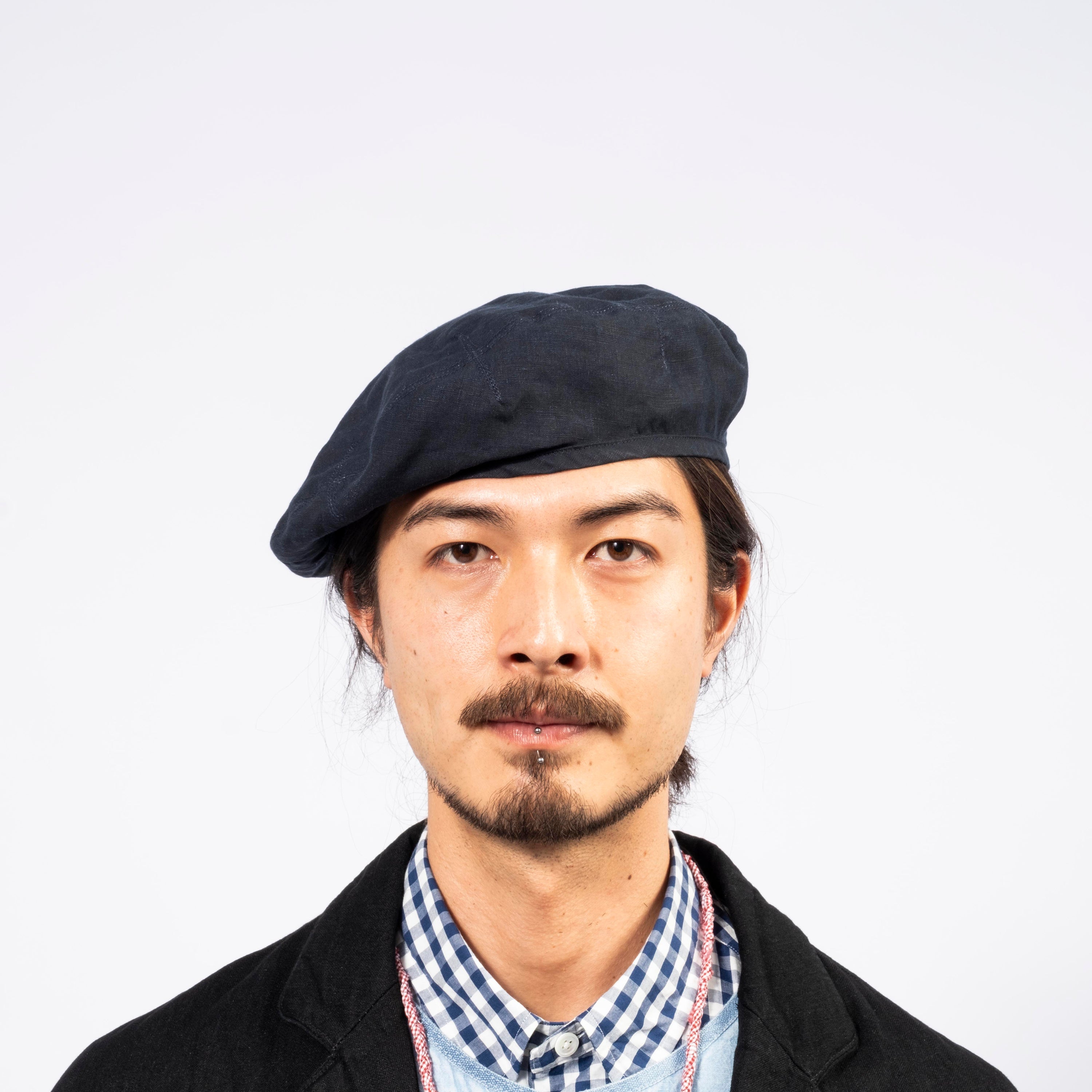 [PORTER CLASSIC X KIJIMA TAKAYUKI] FARMER’S LINEN BERET _ NAVY