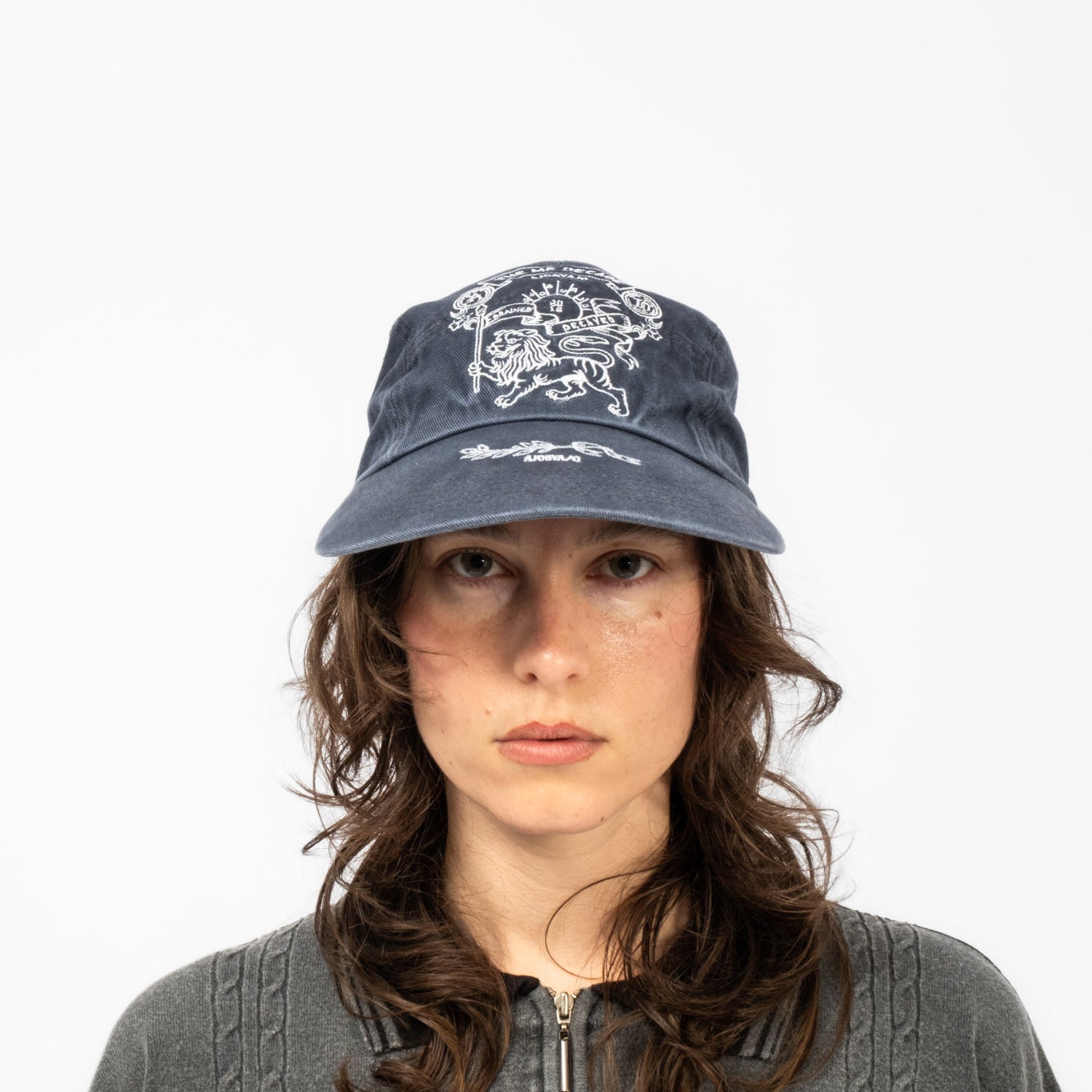[AJOBYAJO] THE ME DECADE EMBLEM CAMP CAP _ NAVY