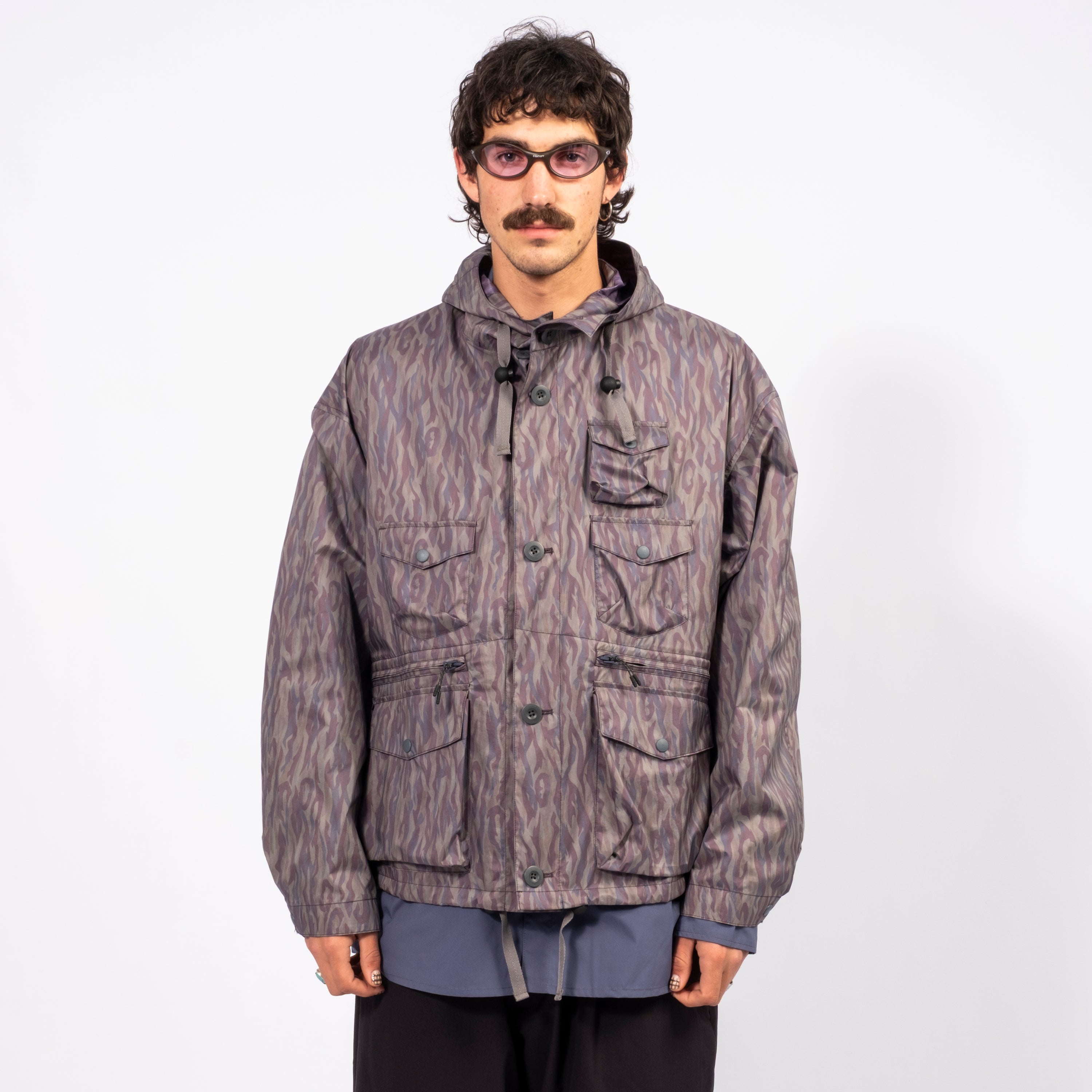 [JUGEM] HANG OUT HOOD PRT SHELL _ BLUE CAMO