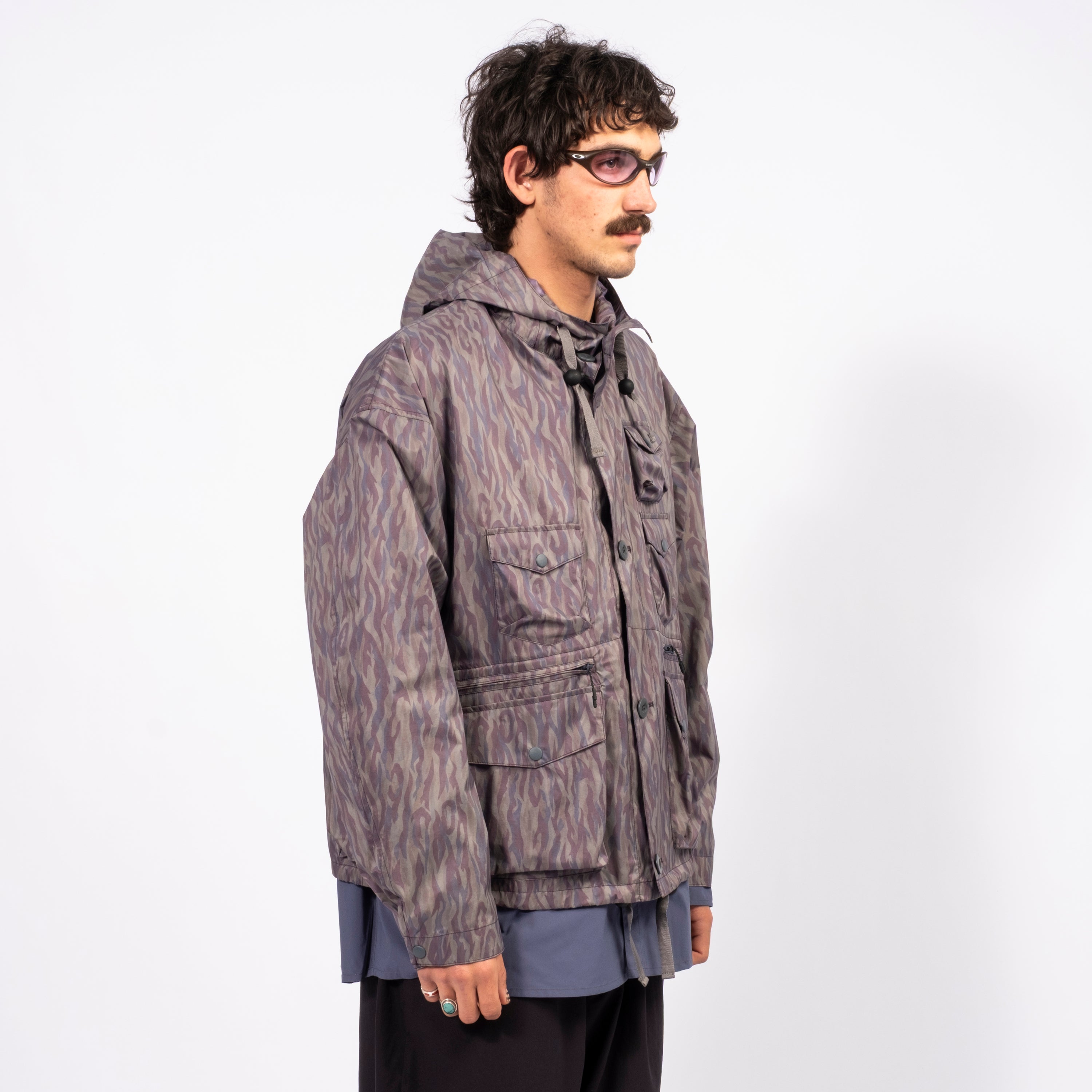 [JUGEM] HANG OUT HOOD PRT SHELL _ BLUE CAMO