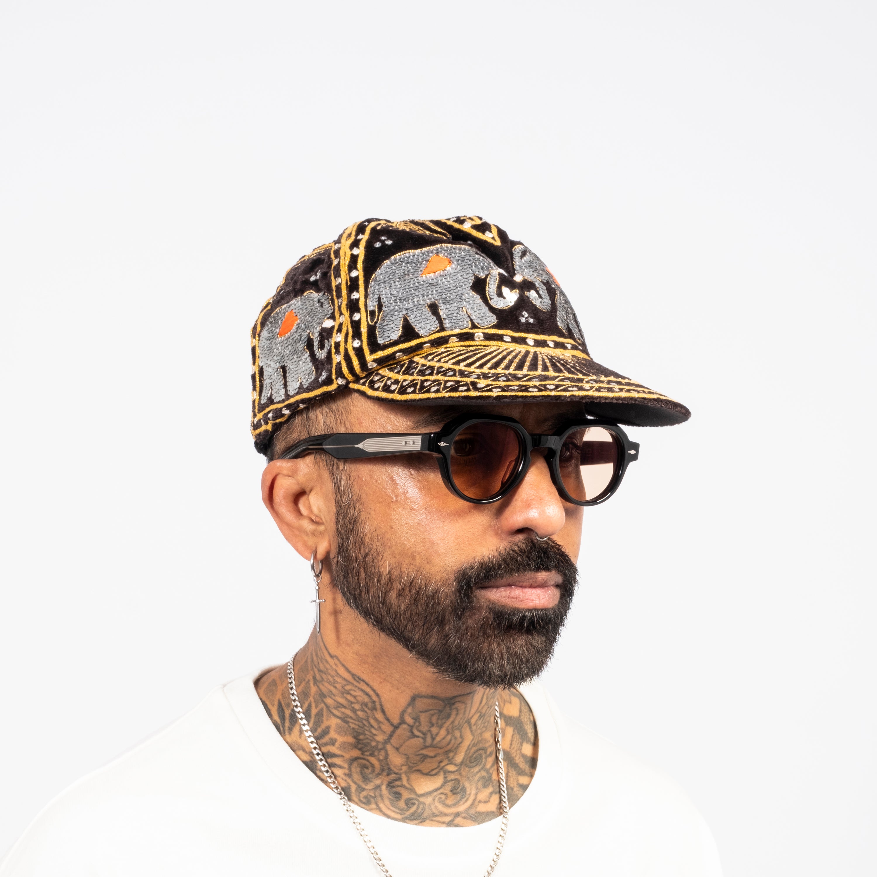 [GALERIE21] ELEPHANT SEQUIN CAP _ BRONZE