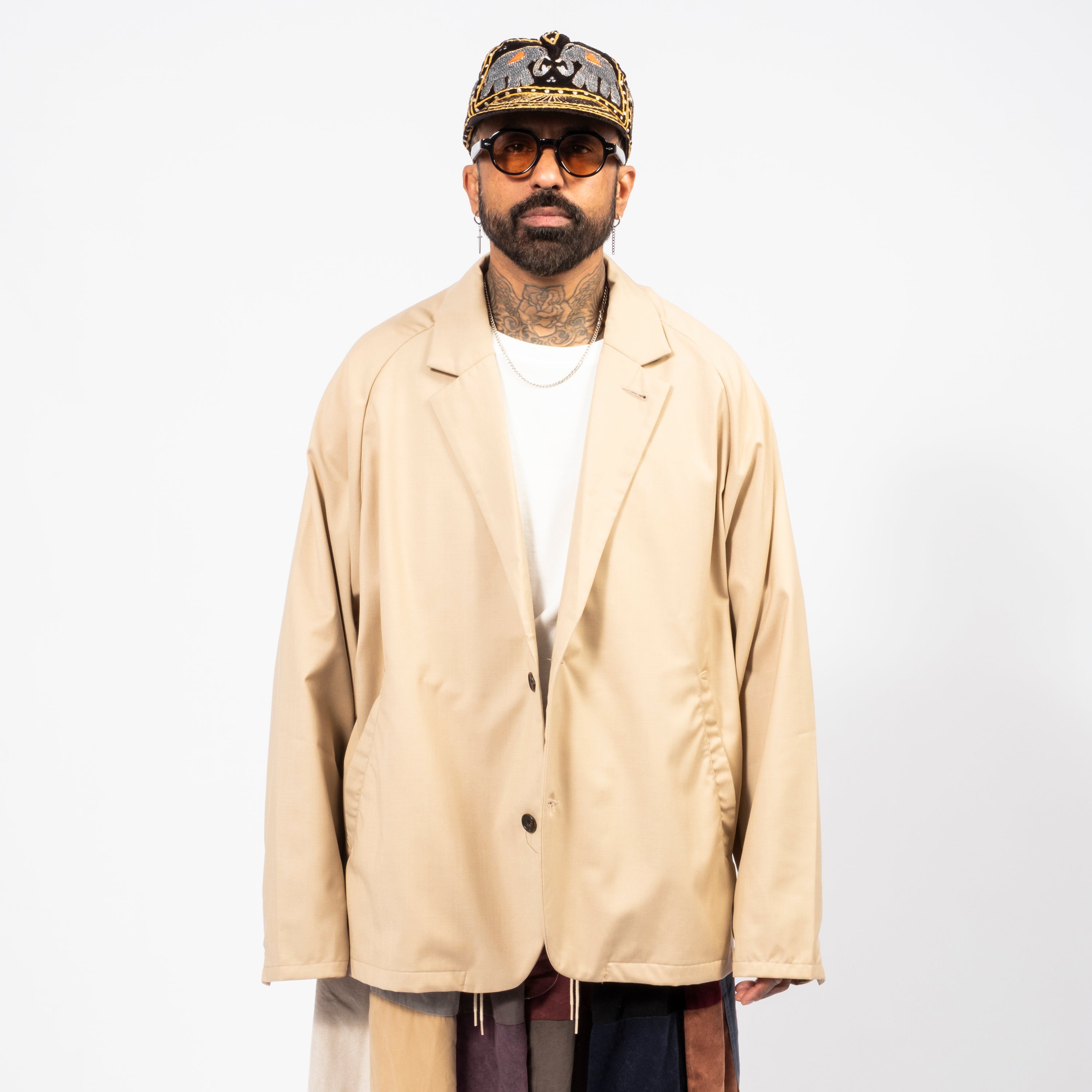 [SILLAGE] VESTE TWO BUTTON _ BEIGE TWILL