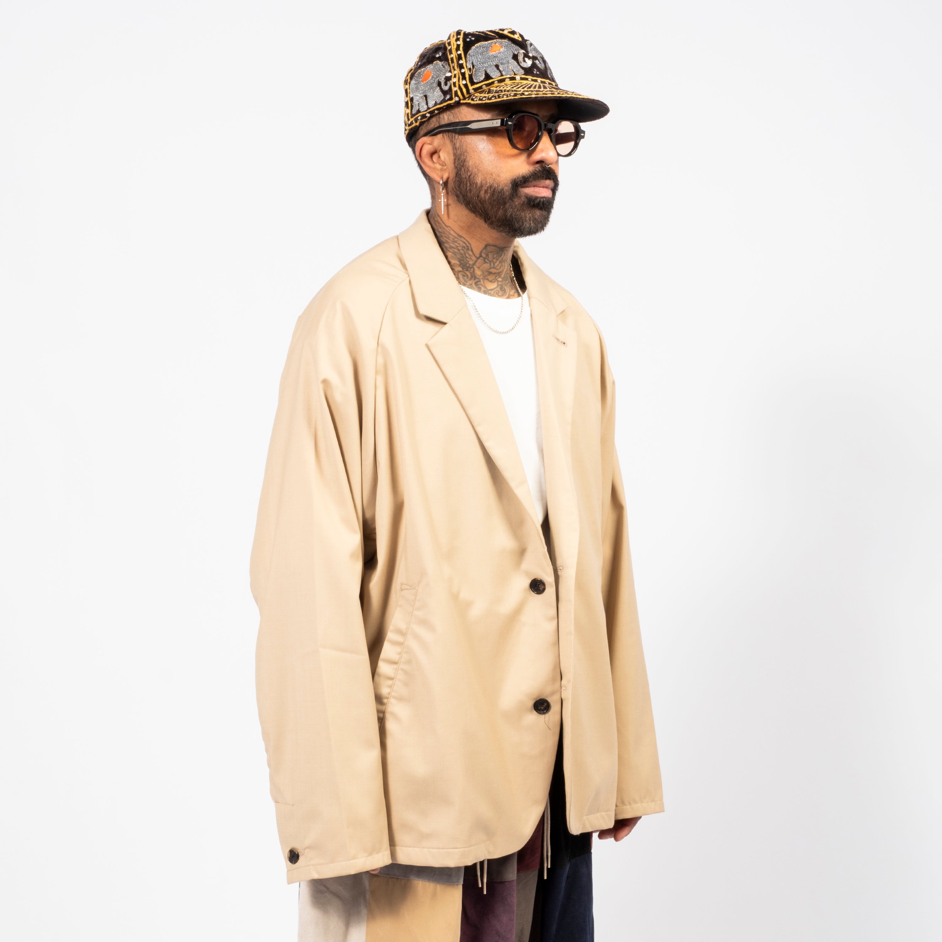 [SILLAGE] VESTE TWO BUTTON _ BEIGE TWILL