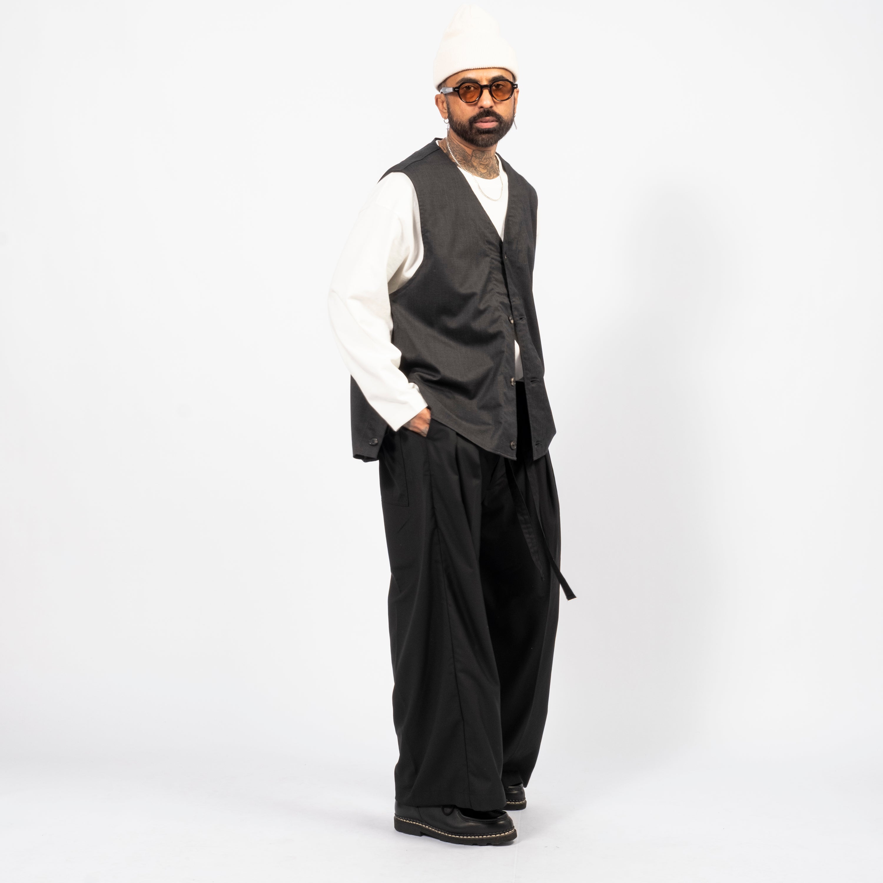 【Sillage】hakama overall military twill Sillage Hakama Pants - Black | Wallace Mercantile Shop