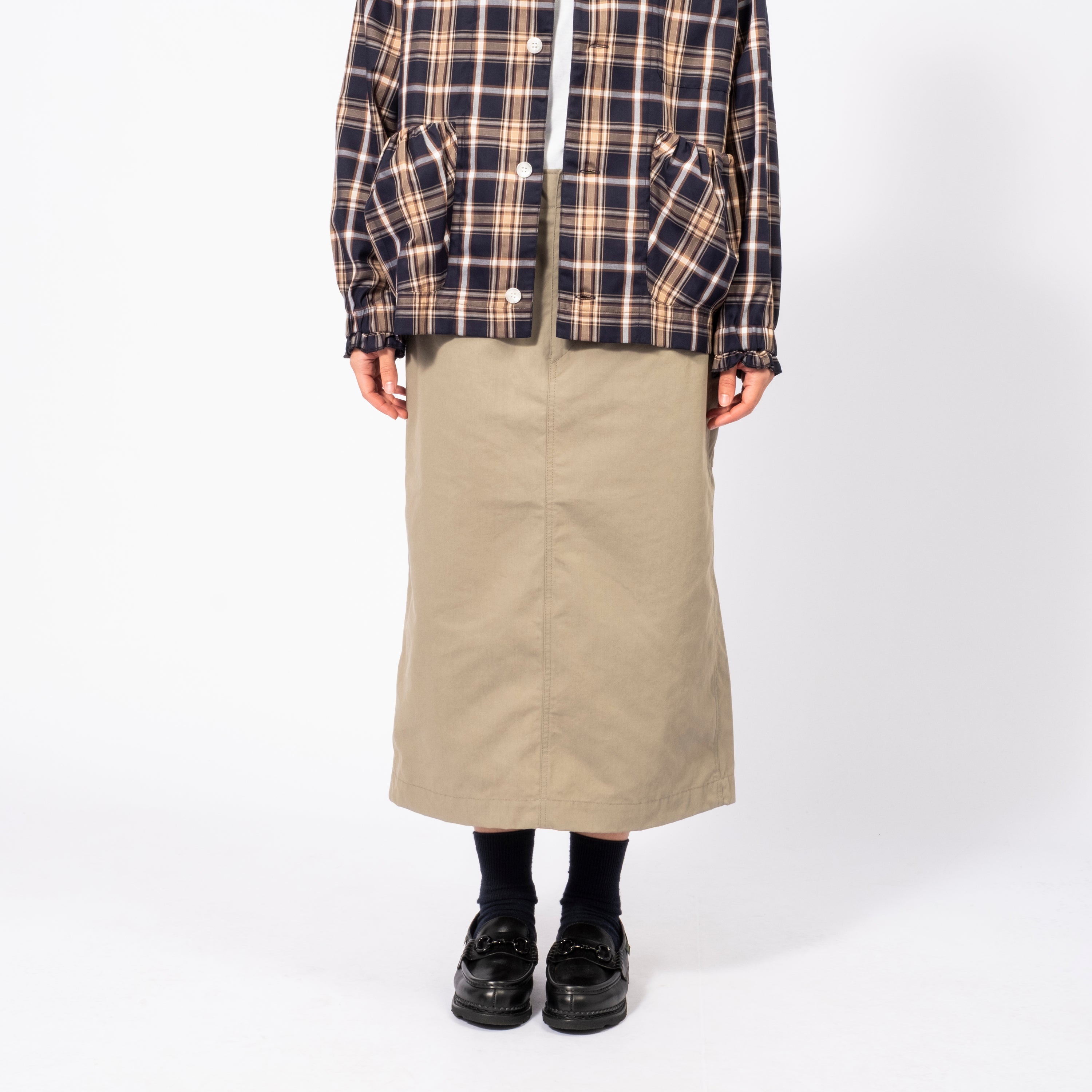 [NANAMICA] RELAXED FIT CARGO SKIRT _ LIGHT KHAKI