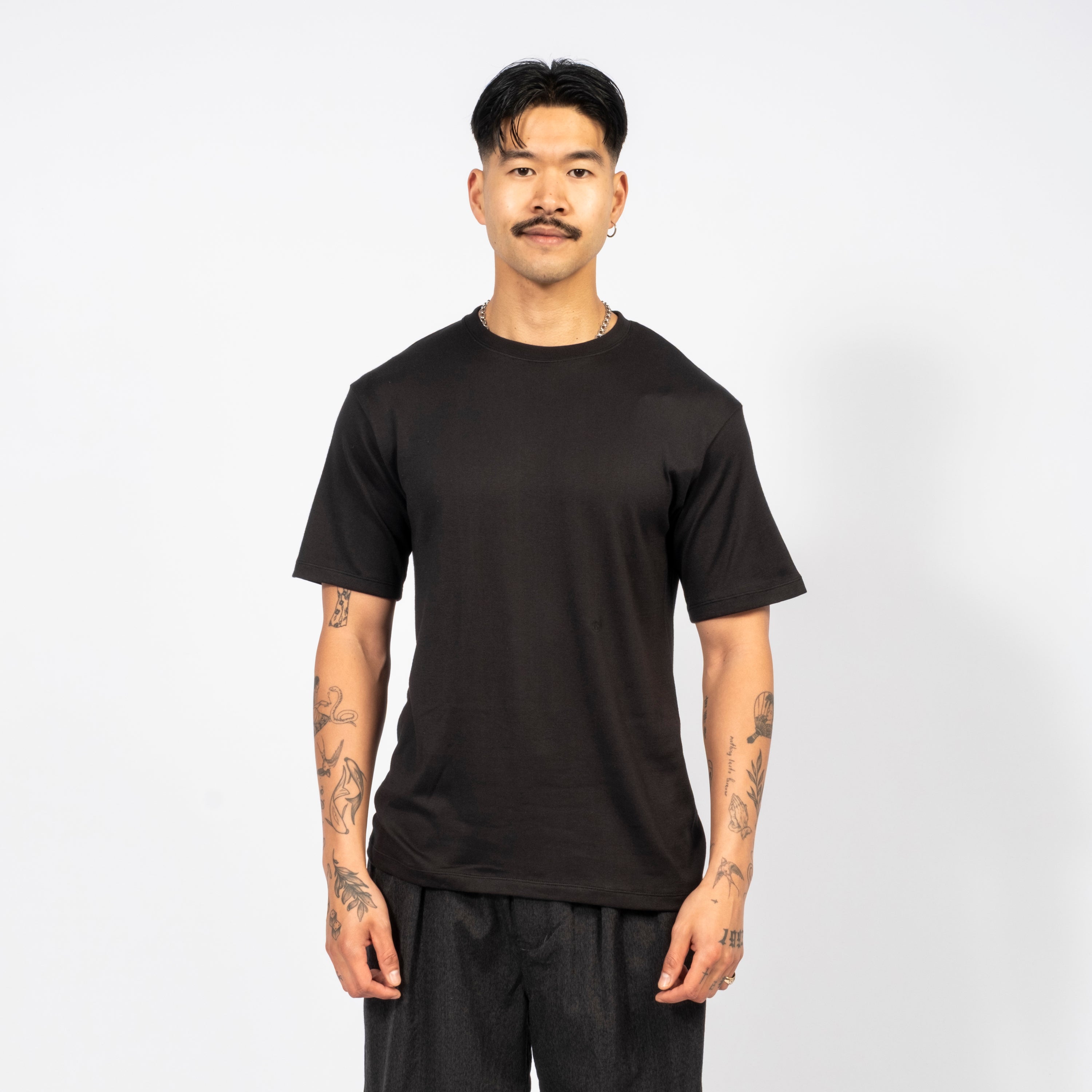 [NANAMICA] LOOPWHEEL COOLMAX JERSEY T _ BLACK
