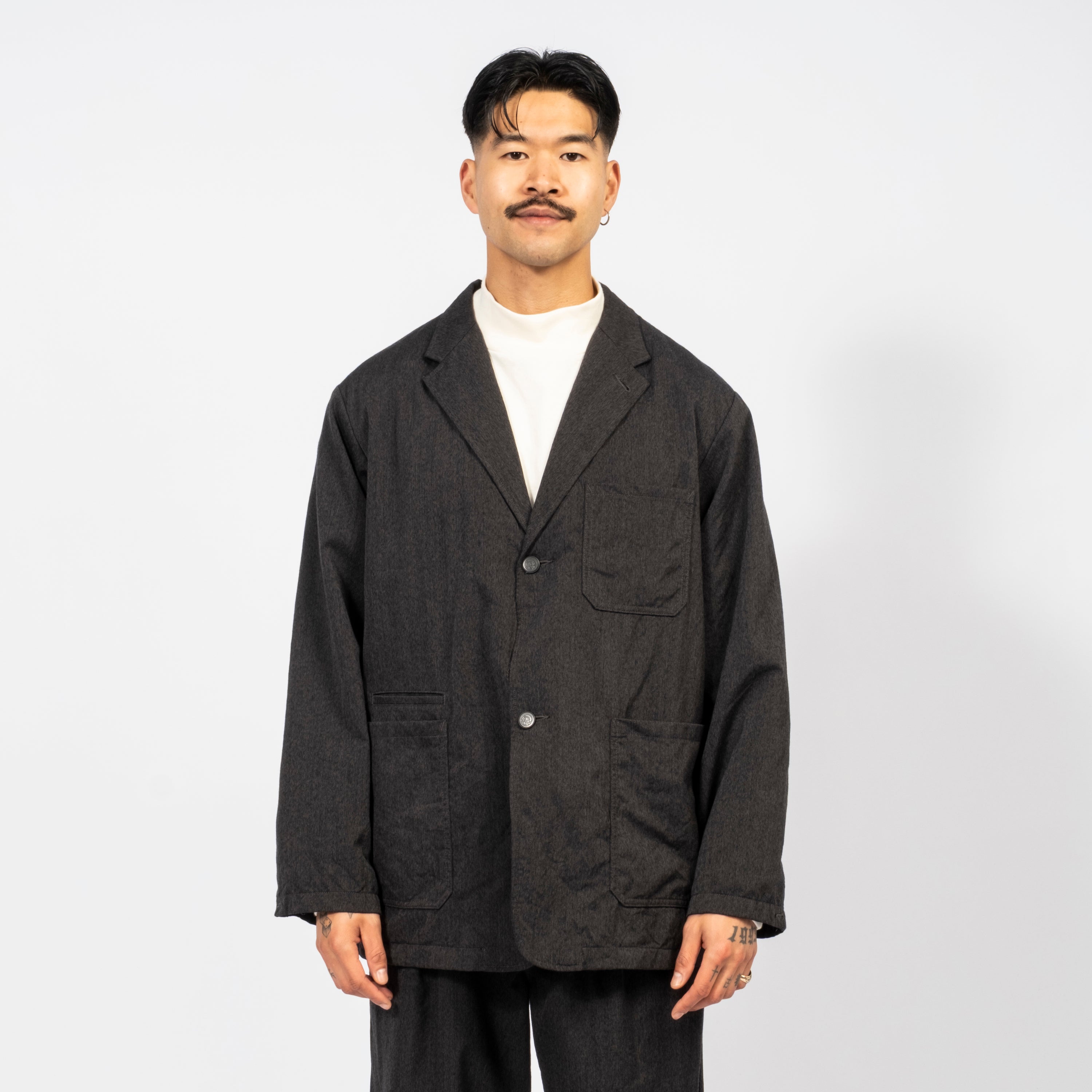 [NANAMICA] WOOL GABARDINE CLUB JACKET _ CHARCOAL