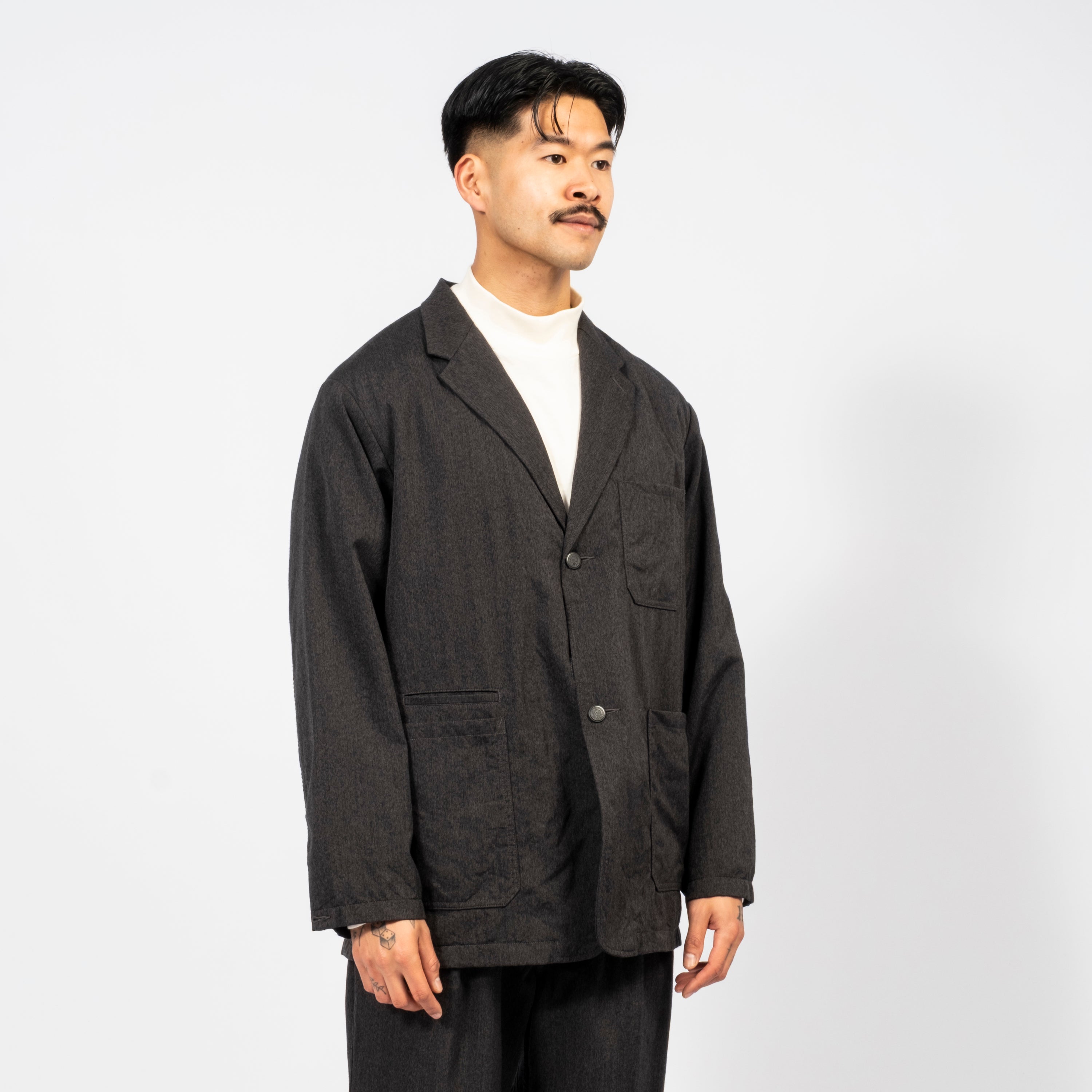 [NANAMICA] WOOL GABARDINE CLUB JACKET _ CHARCOAL