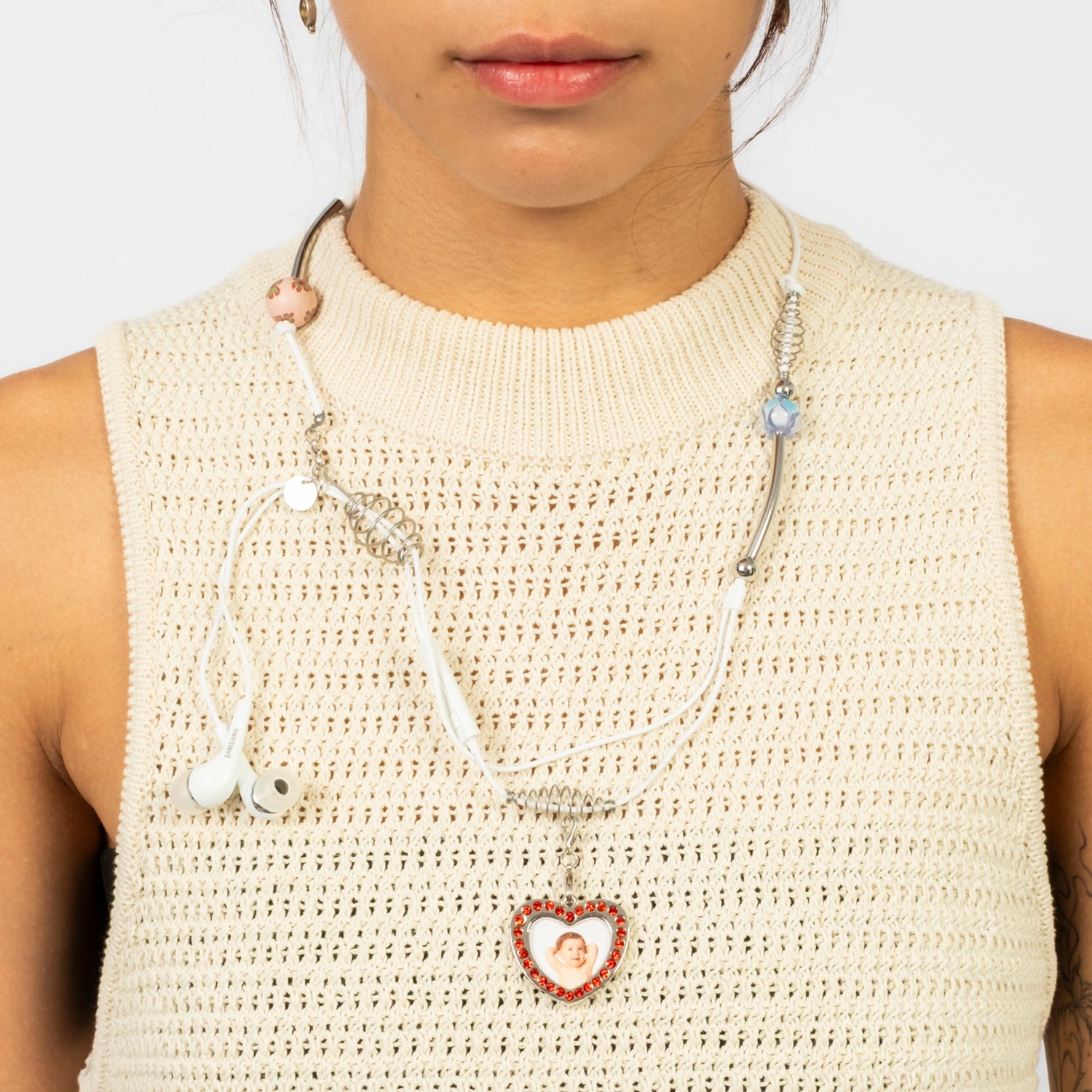 [52HZ LAB] SAMSUNG EARPHONE NECKLACE _ MINI PHOTO FRAME