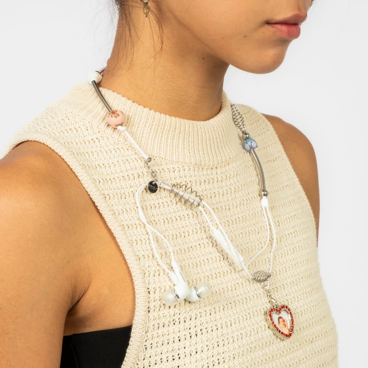 [52HZ LAB] SAMSUNG EARPHONE NECKLACE _ MINI PHOTO FRAME