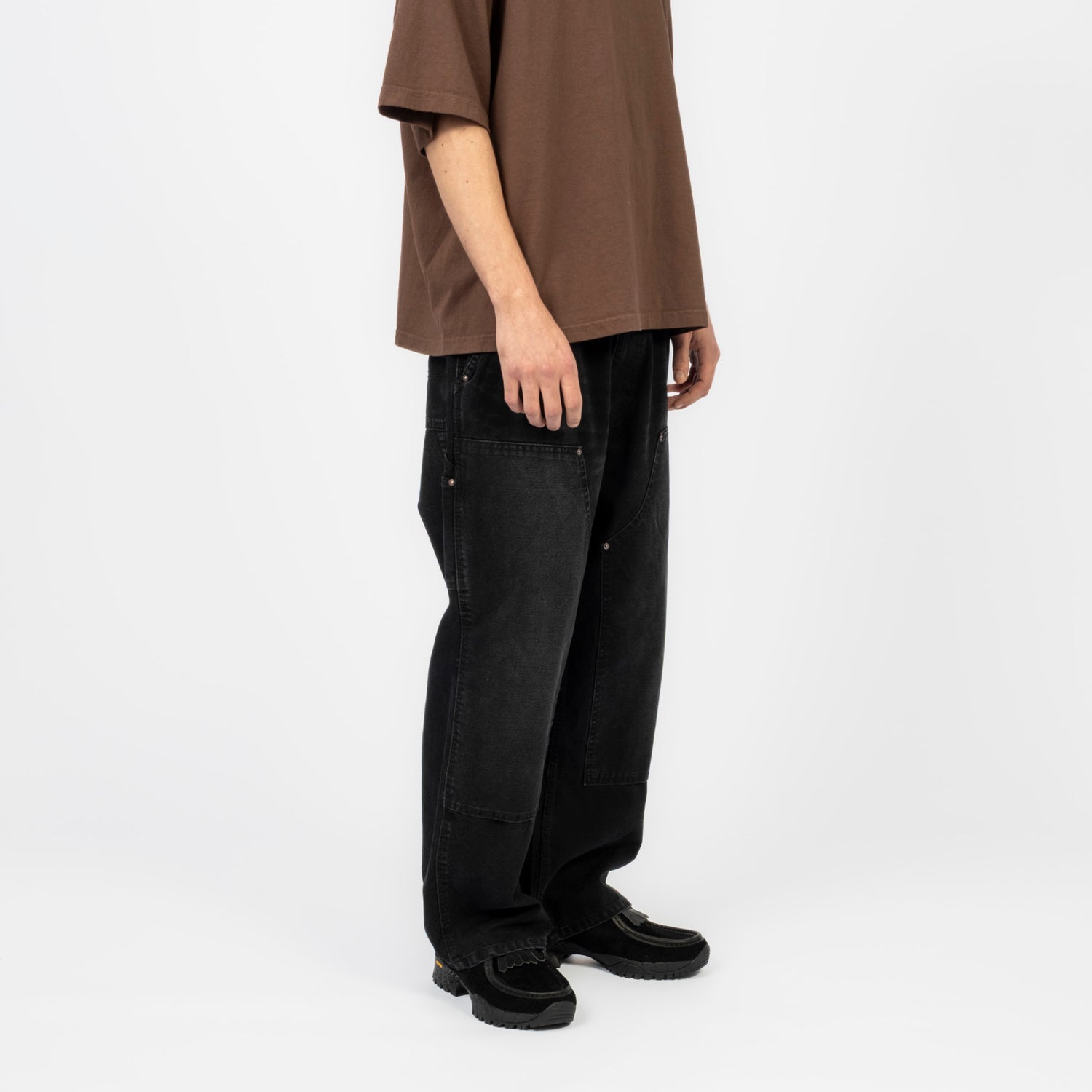 [SEDAN ALL-PURPOSE] VINTAGE WASHED DOUBLE KNEE PANTS _ BLACK