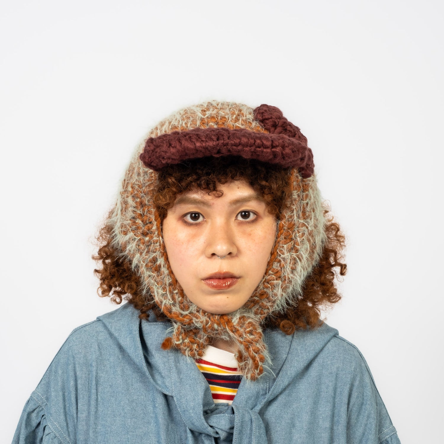 [MISU A BARBE] MUFFY CAP _ DARK BROWN