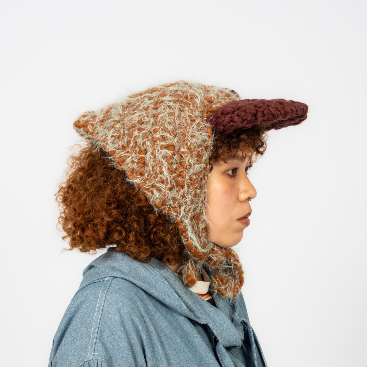 [MISU A BARBE] MUFFY CAP _ DARK BROWN