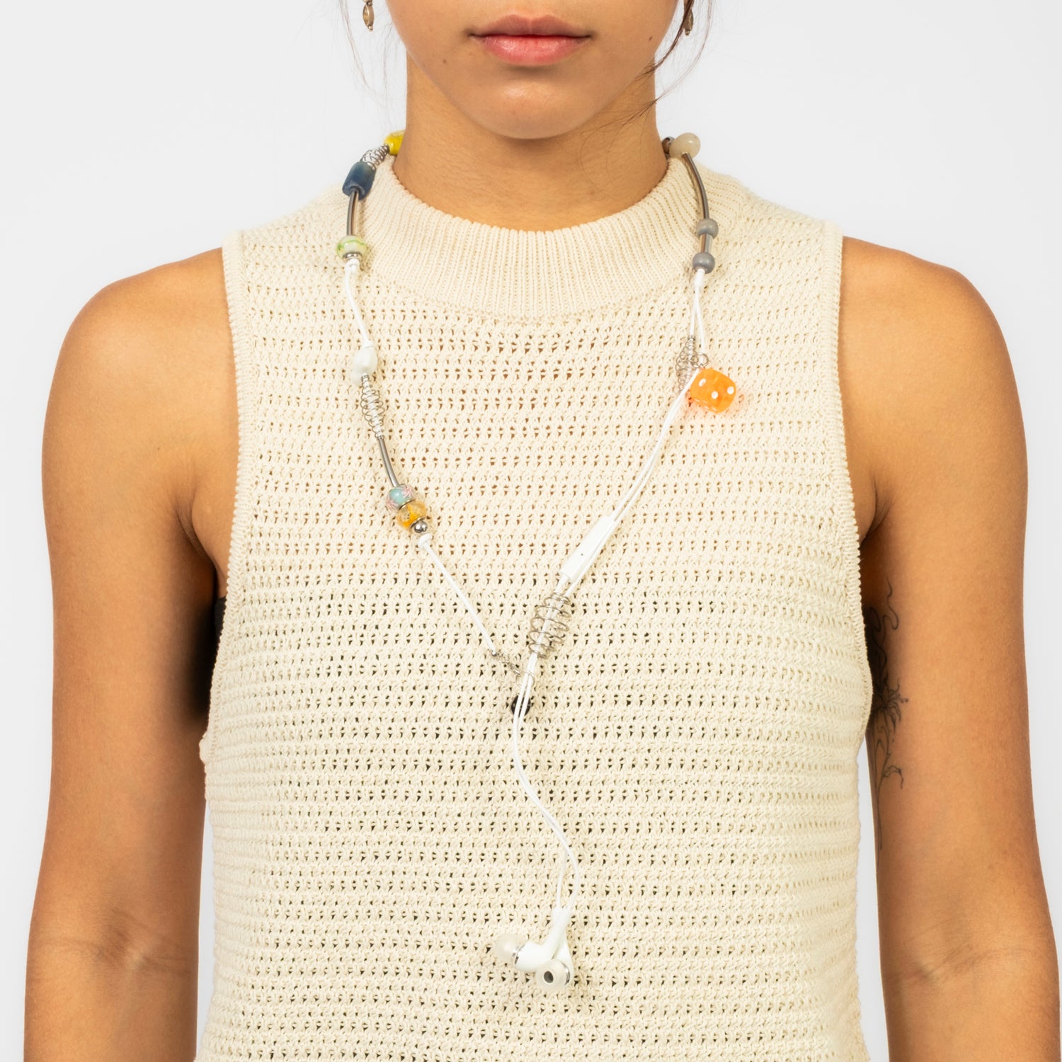 [52HZ LAB] SAMSUNG EARPHONE NECKLACE _ ORANGE DICE
