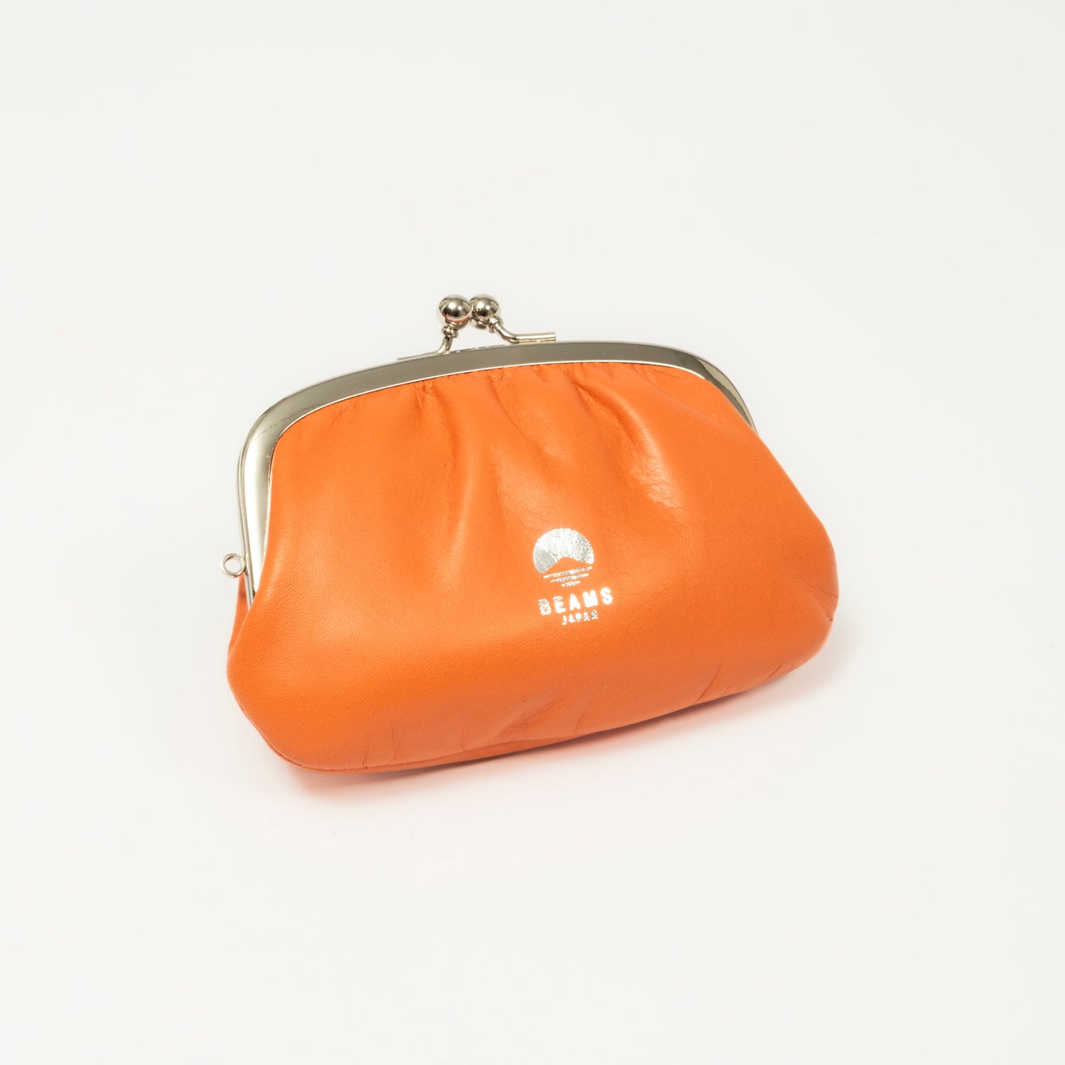 [BEAMS JAPAN] 5664-0184-018 COW LEATHER KISS-LOCK WALLET  _ ORANGE