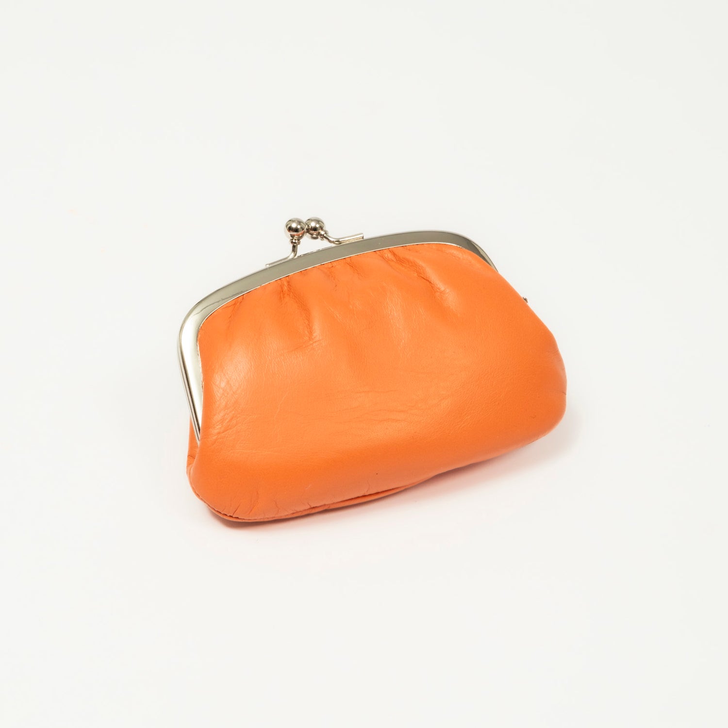 [BEAMS JAPAN] 5664-0184-018 COW LEATHER KISS-LOCK WALLET  _ ORANGE