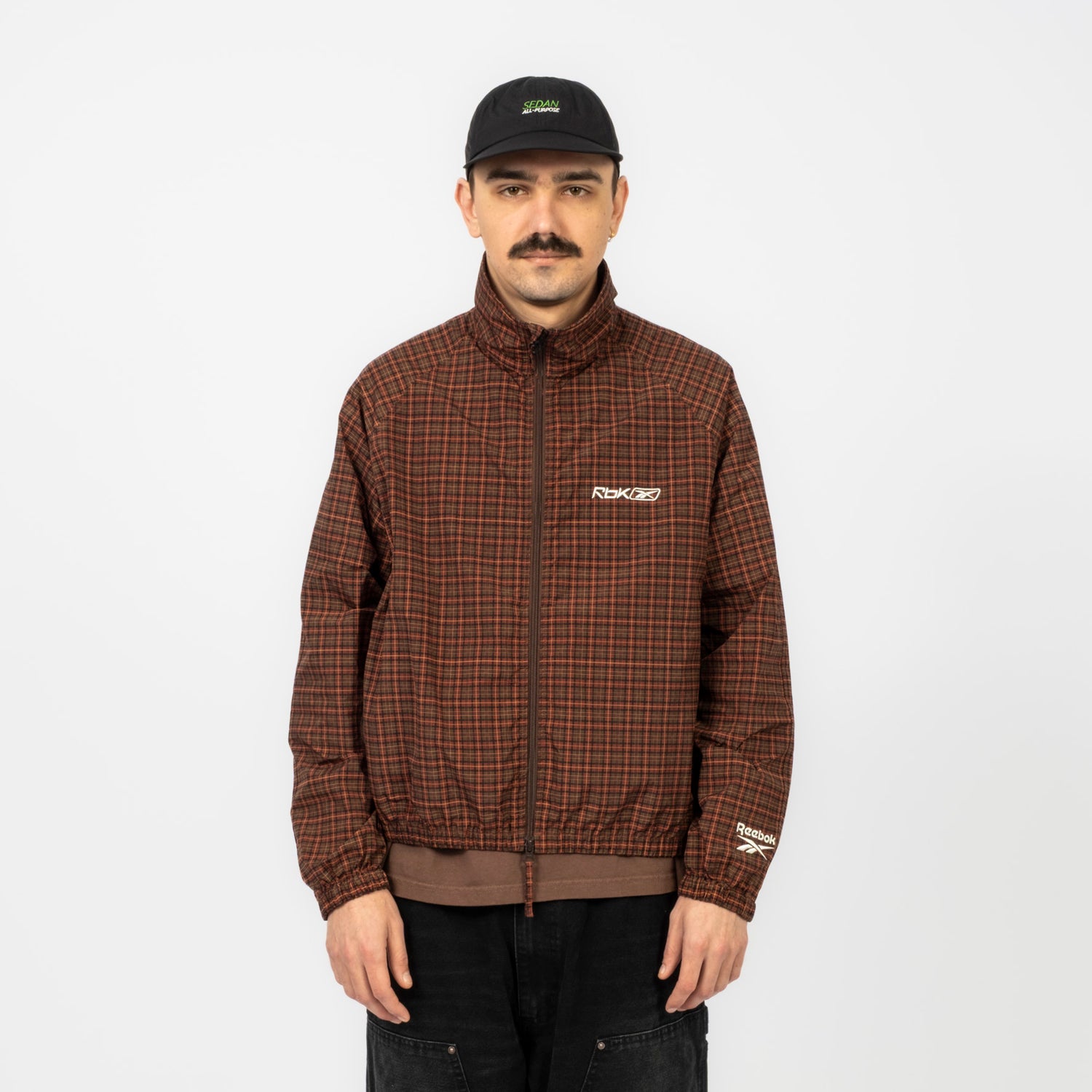 [SEDAN ALL-PURPOSE x REEBOK] TRACK JACKET _ BROWN PLAID