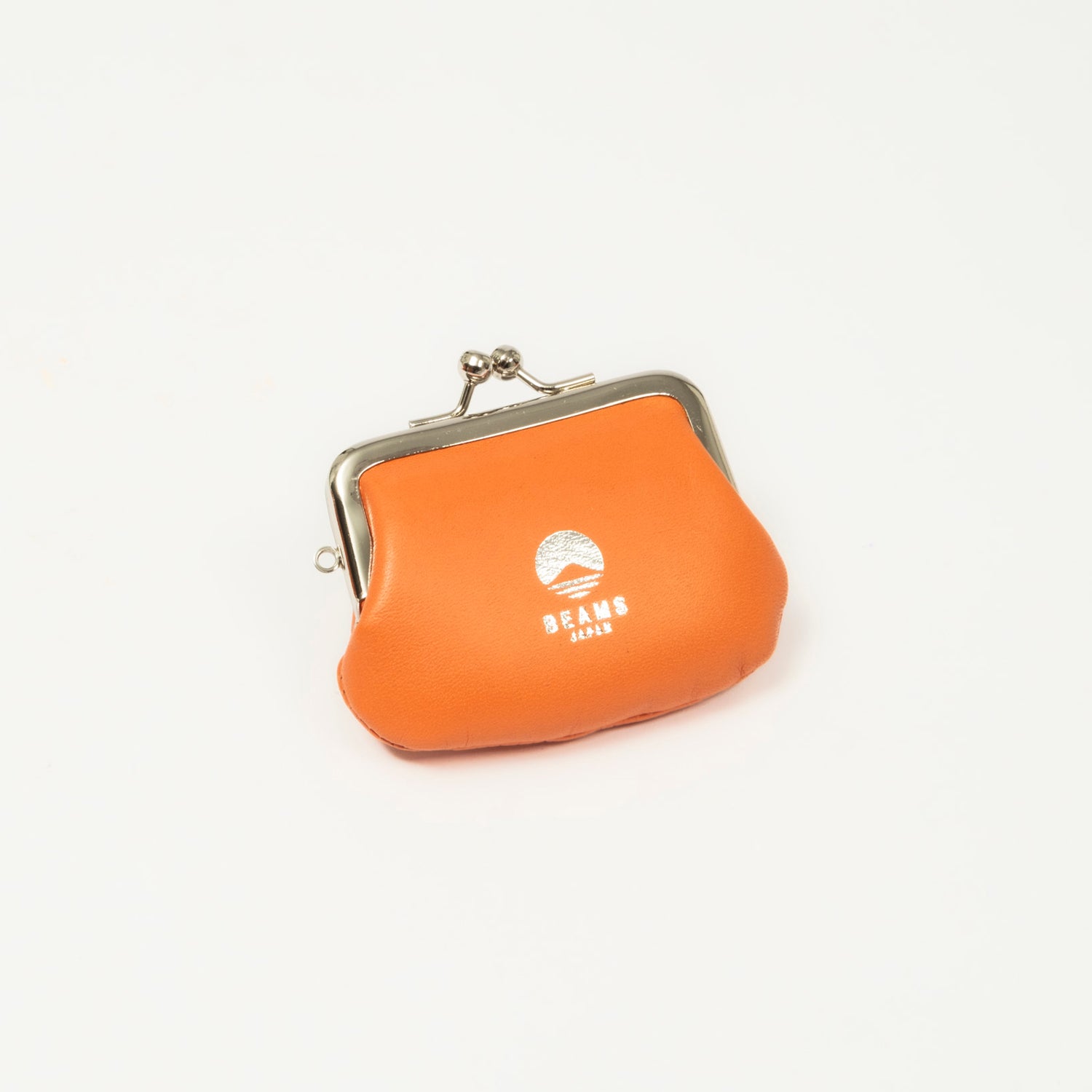 [BEAMS JAPAN] 5664-0187-018 COW LEATHER MINI KISS-LOCK WALLET _ ORANGE