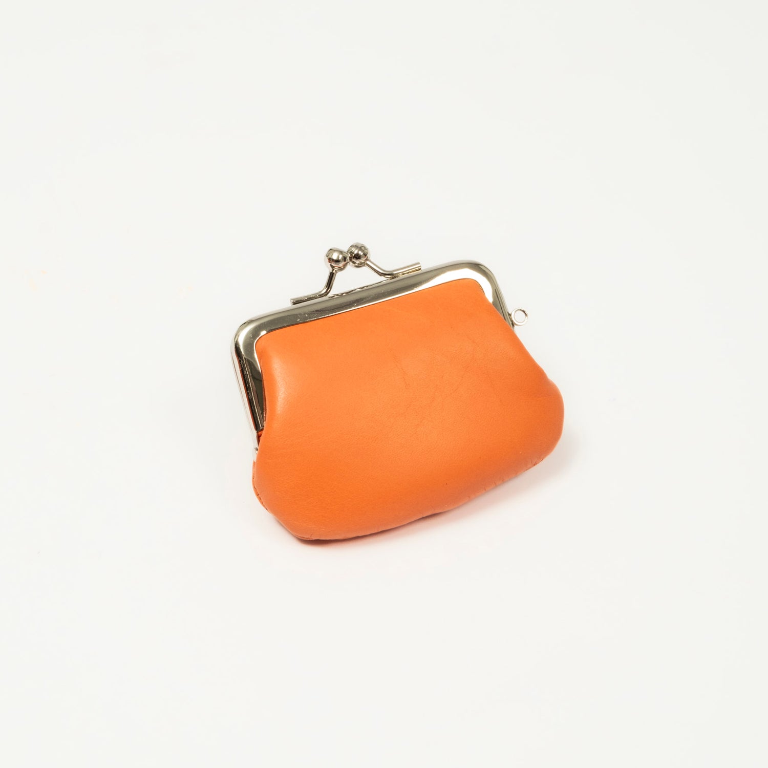 [BEAMS JAPAN] 5664-0187-018 COW LEATHER MINI KISS-LOCK WALLET _ ORANGE