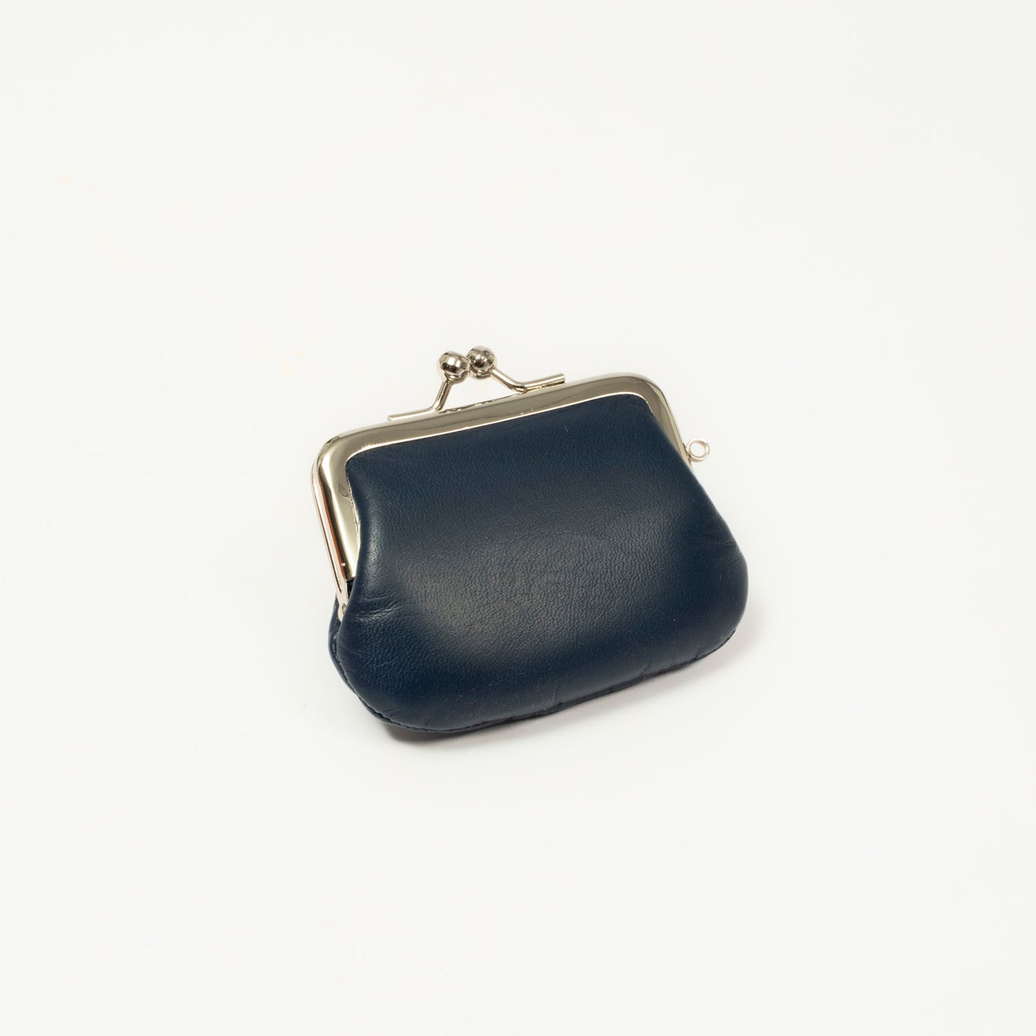[BEAMS JAPAN] 5664-0187-018 COW LEATHER MINI KISS-LOCK WALLET _ NAVY