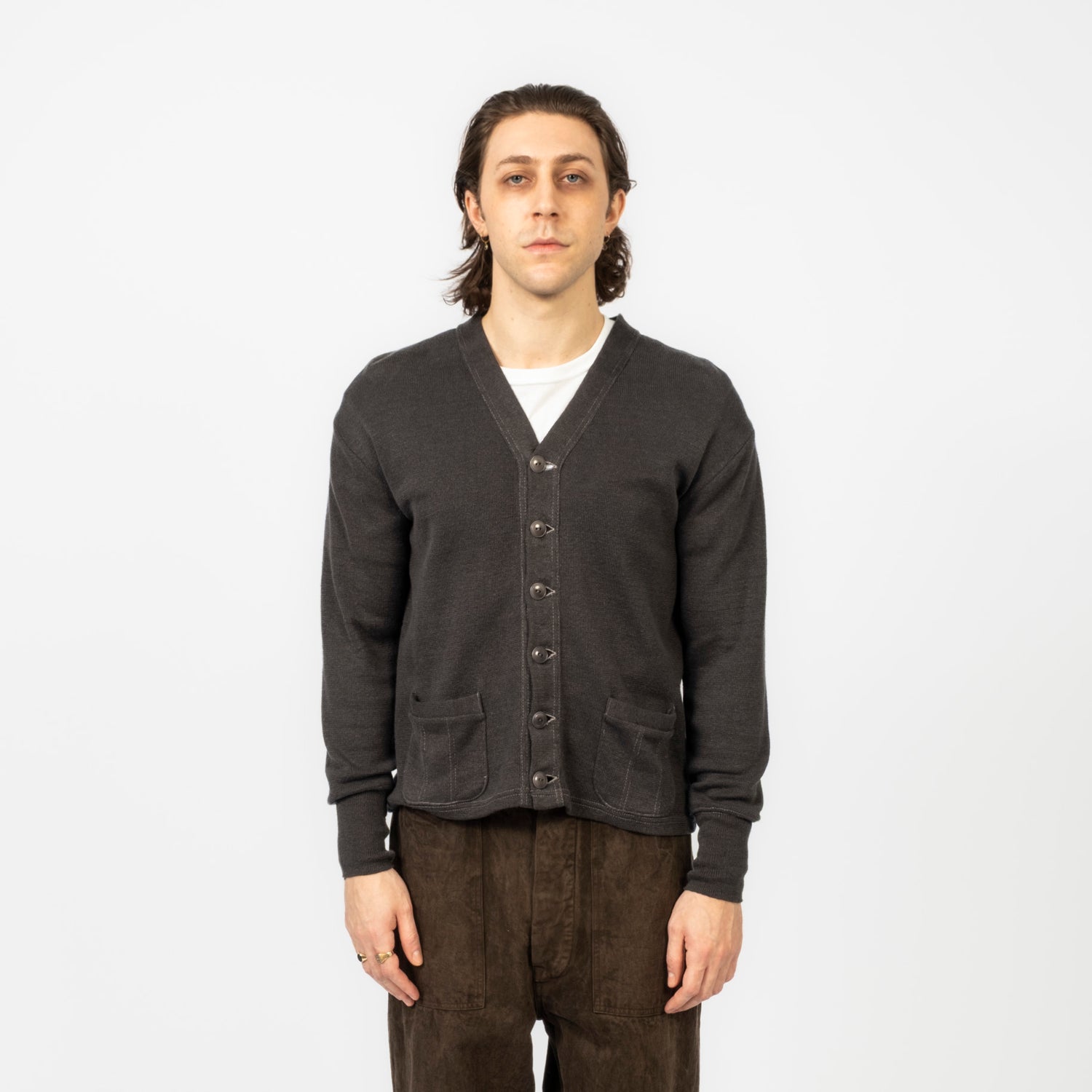 [T.T] LOT.524 WORK CARDIGAN _ CHARCOAL