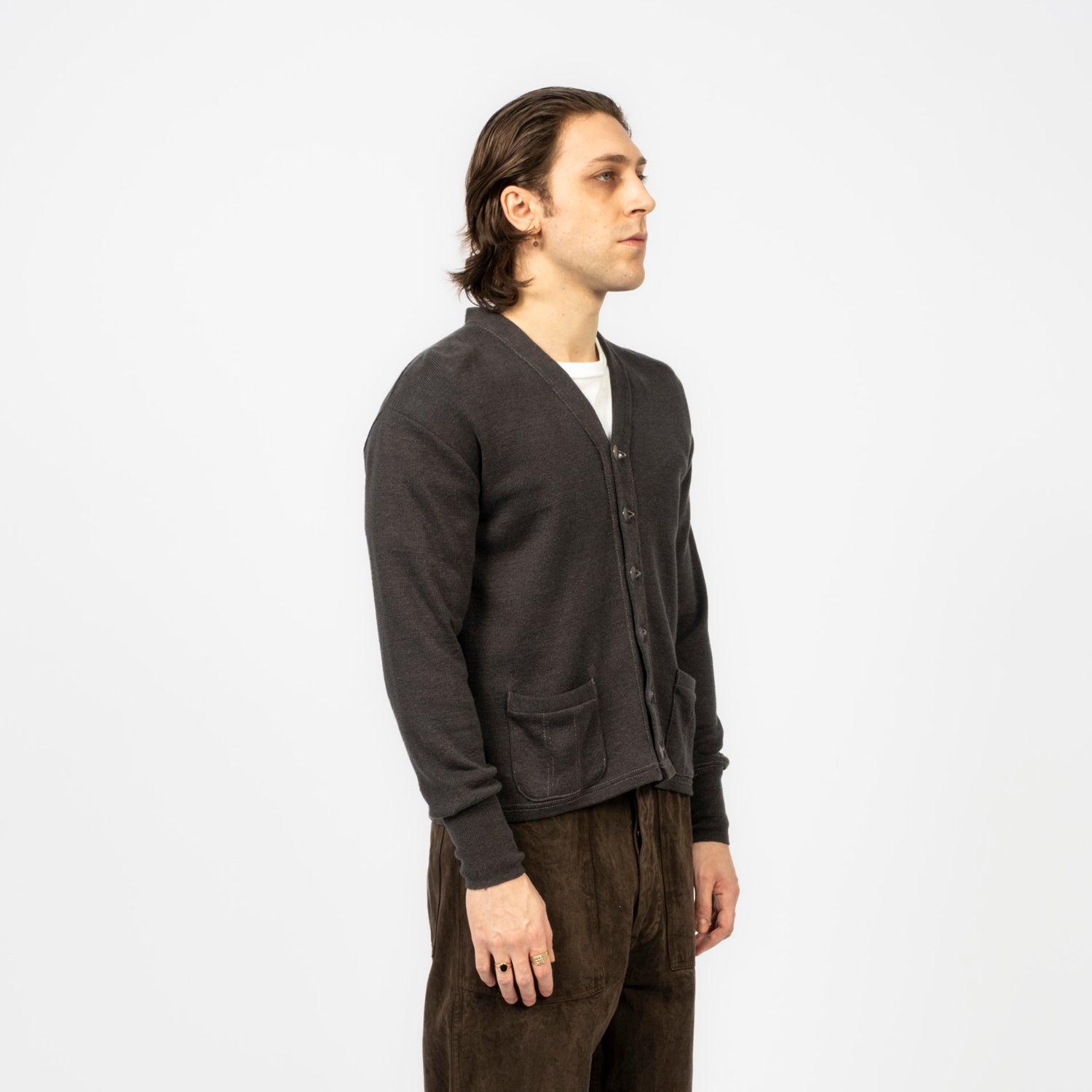 [T.T] LOT.524 WORK CARDIGAN _ CHARCOAL