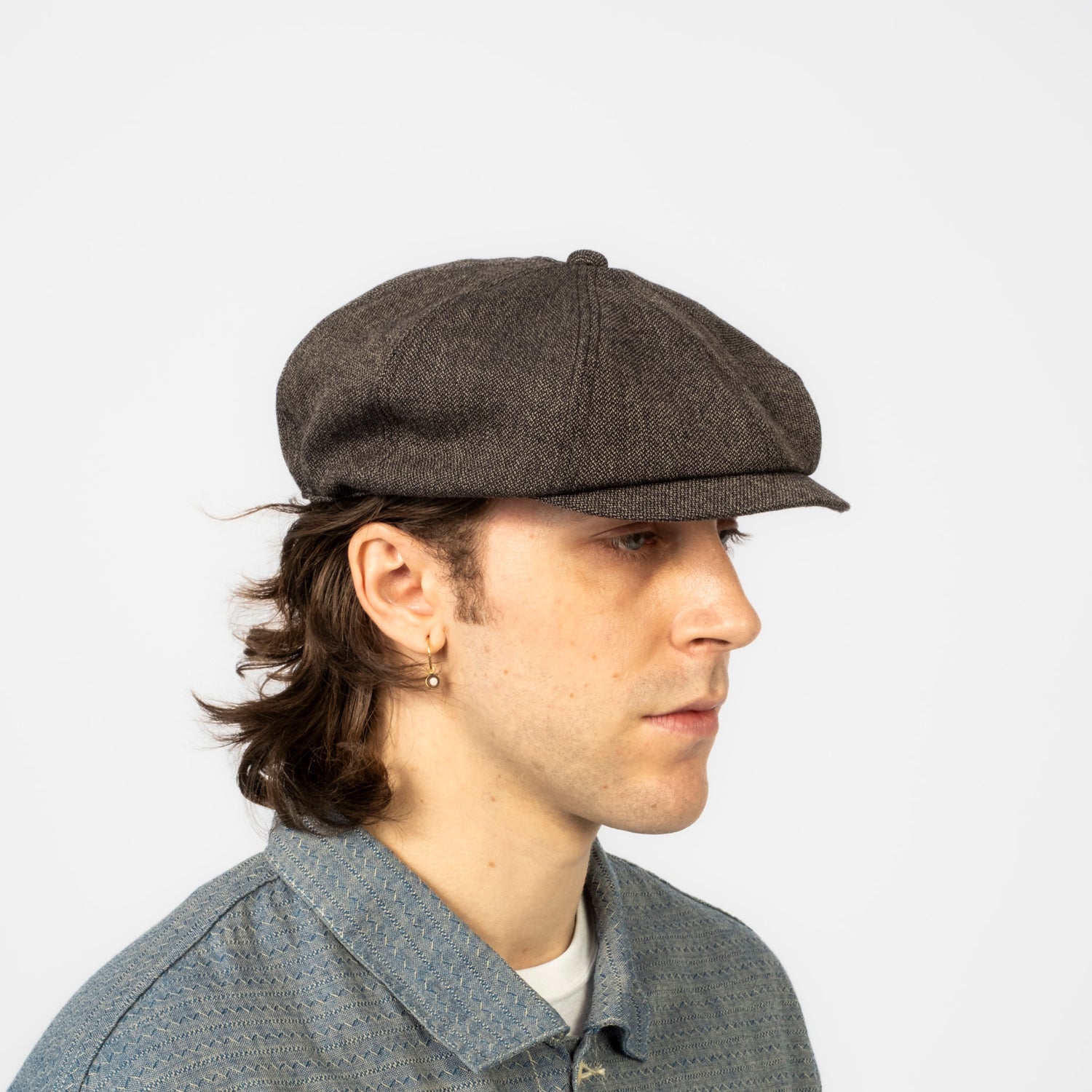 [T.T] LOT.006 NEWSBOY CAP _ MELANGE CHARCOAL